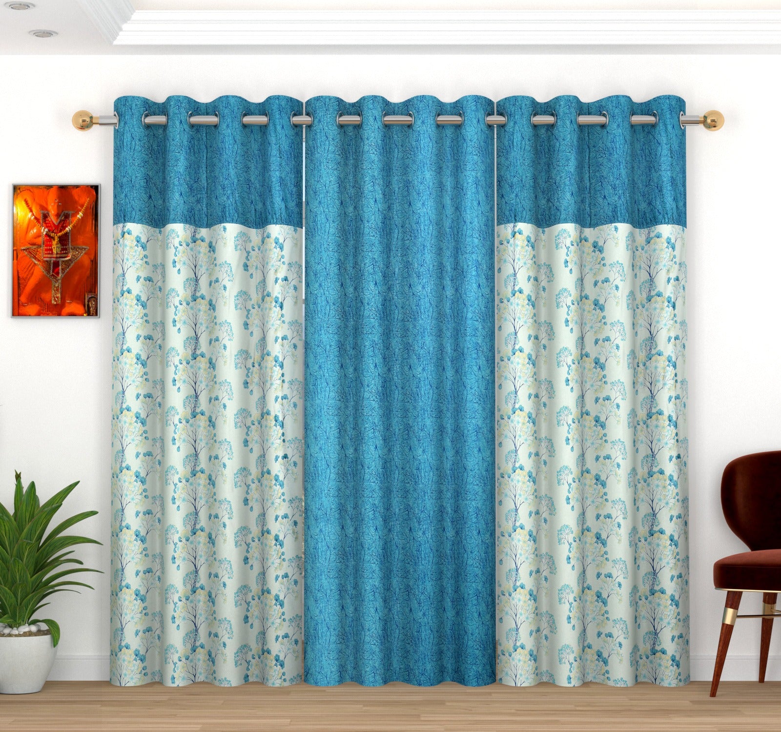 Camrin patch Rainbow umbrella curtains combo (3pcs)