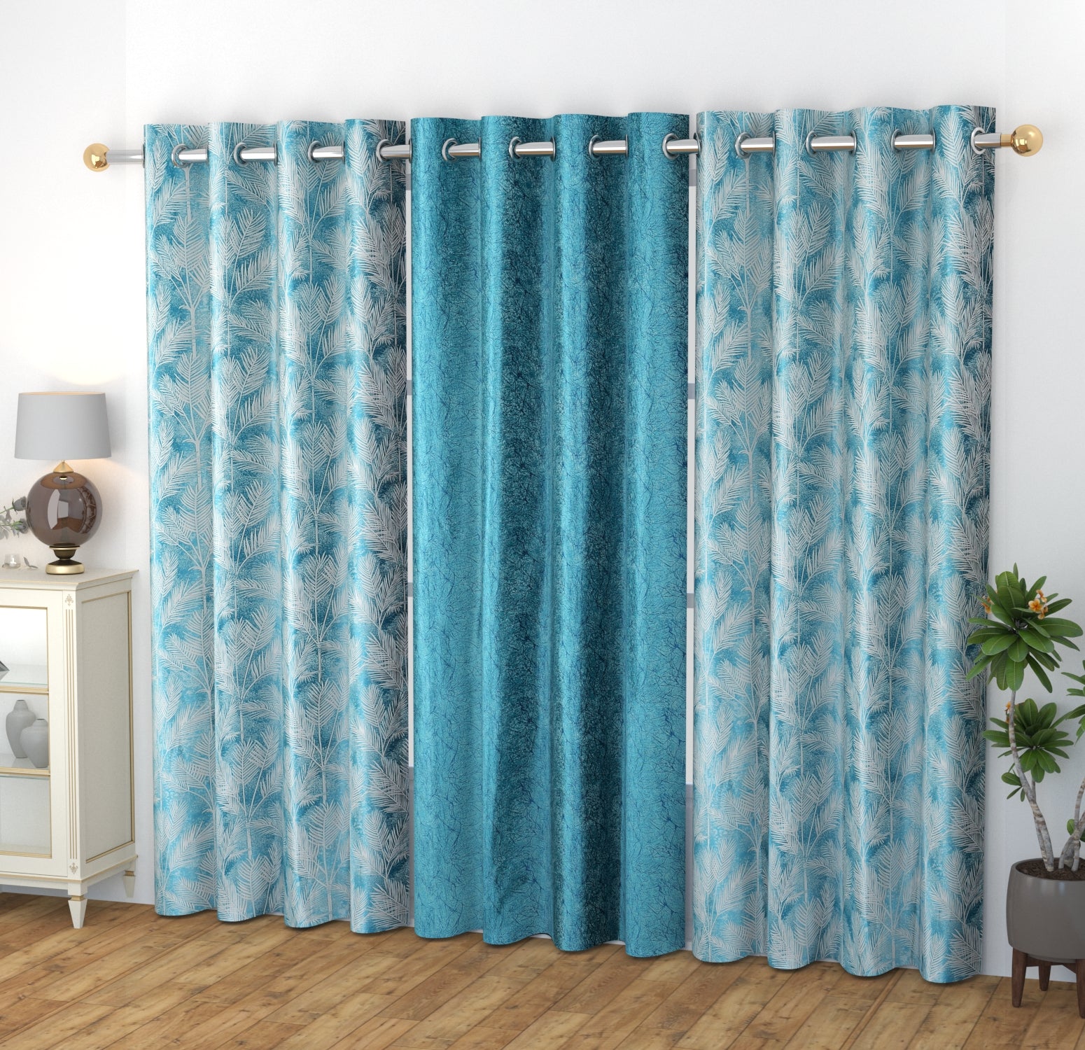 Camrin leaves curtains combo (3pcs)