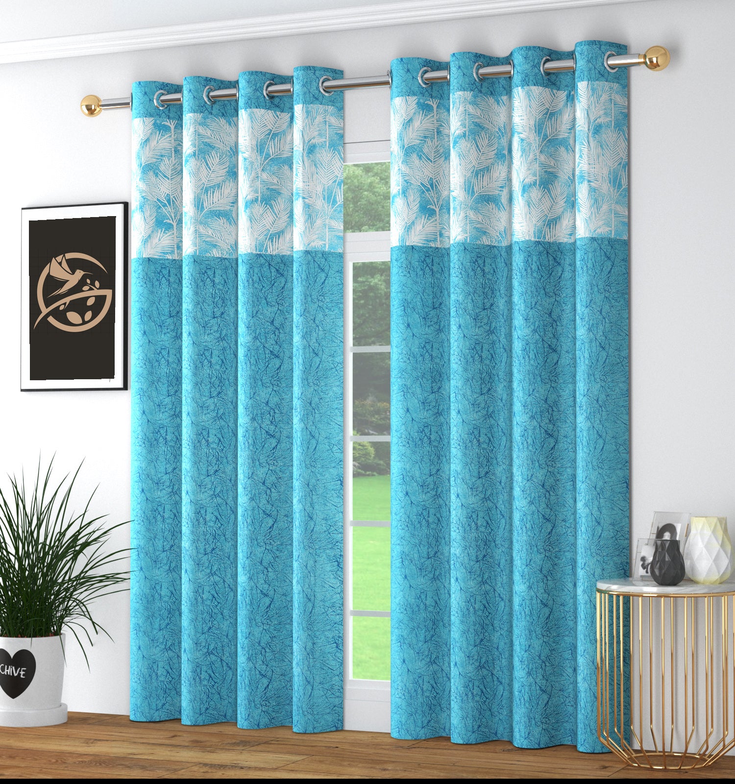 Camrin leaves patch curtains