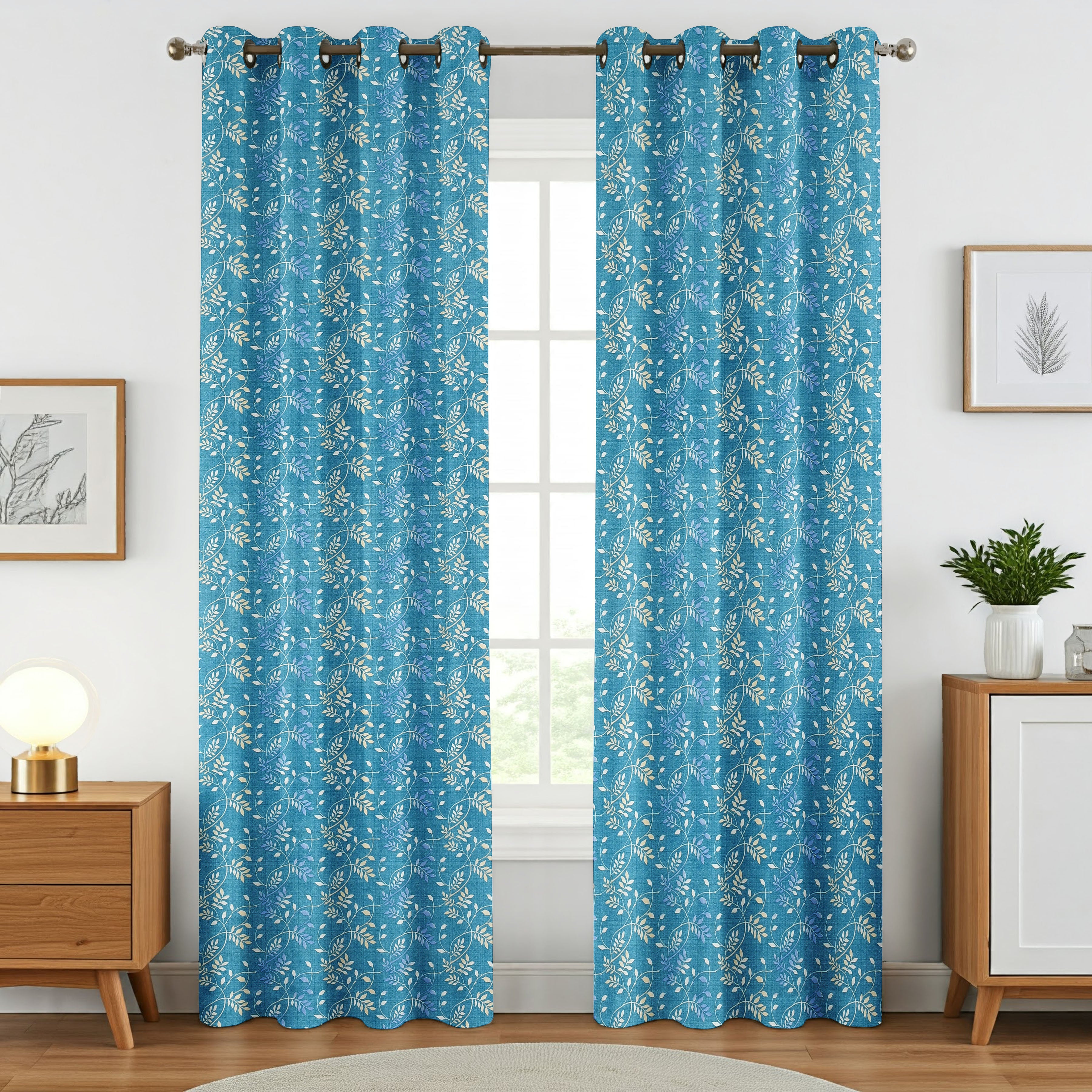 Surbhi Double Neem print curtains