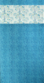 Aqua Camrin patch umbrella curtain with digital design, featuring nautical motifs and vibrant blue tones by The Digital Kart