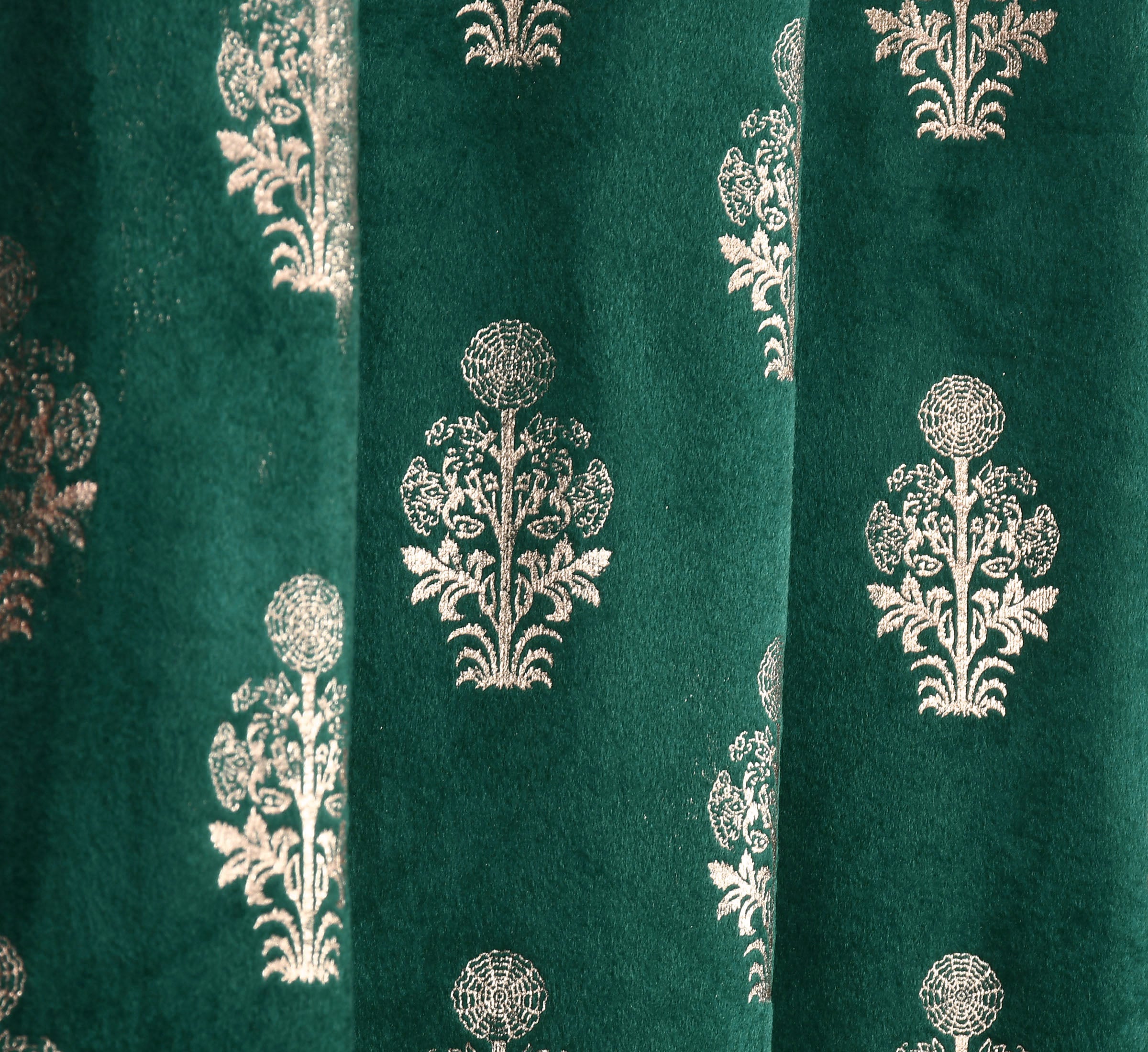 Velvet Foil Curtains Matka Print
