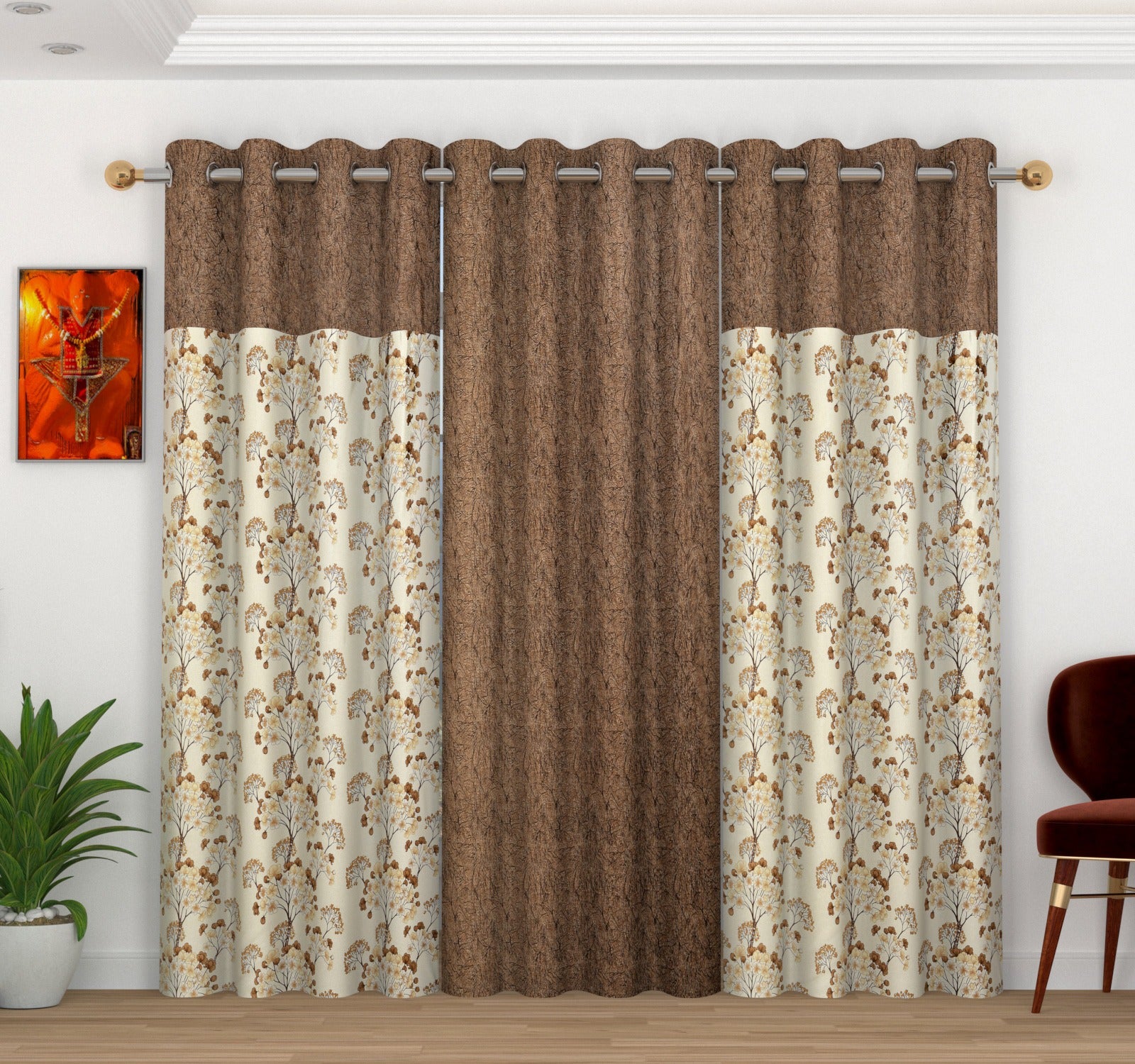 Camrin patch Rainbow umbrella curtains combo (3pcs)