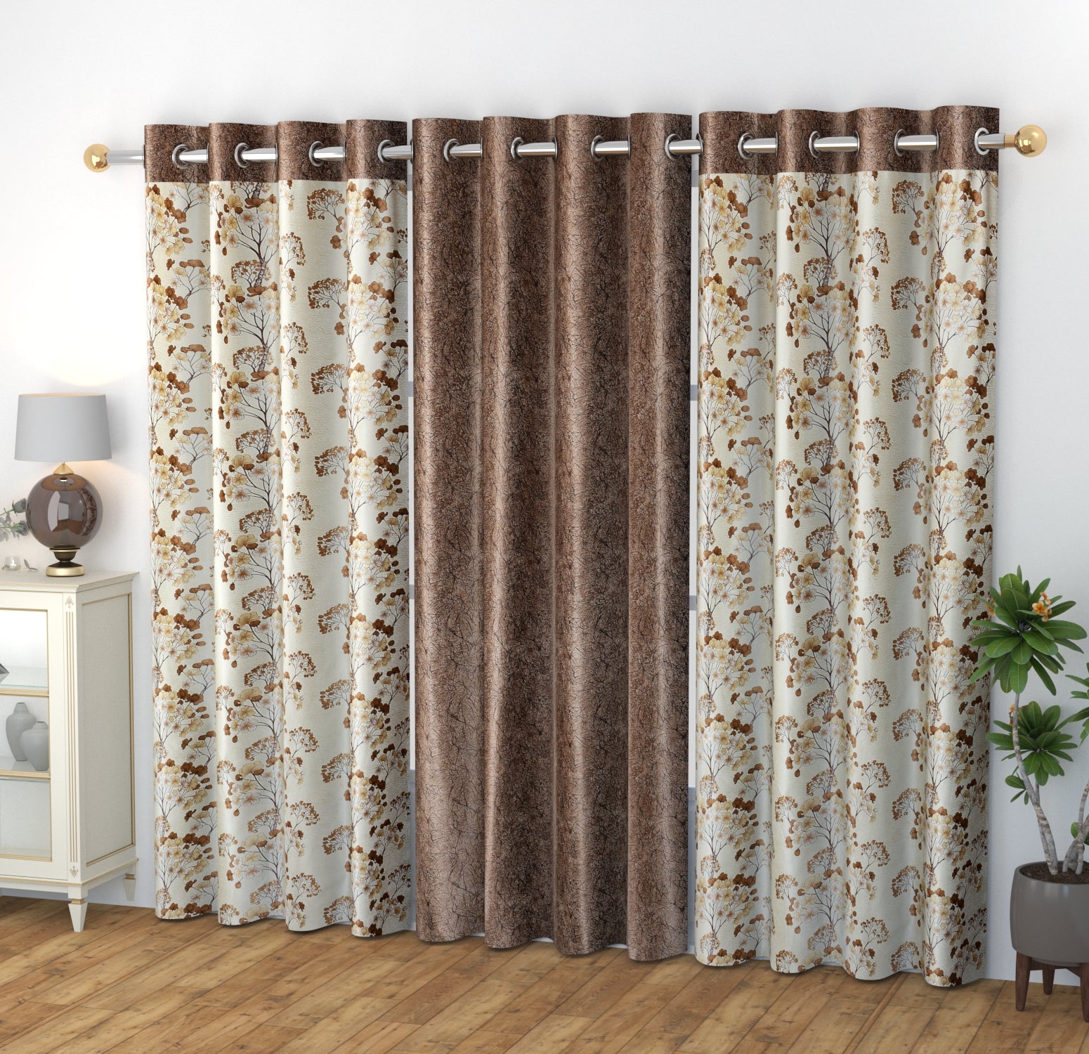 Camrin patch Umbrella patti curtains combo ( 3pcs)