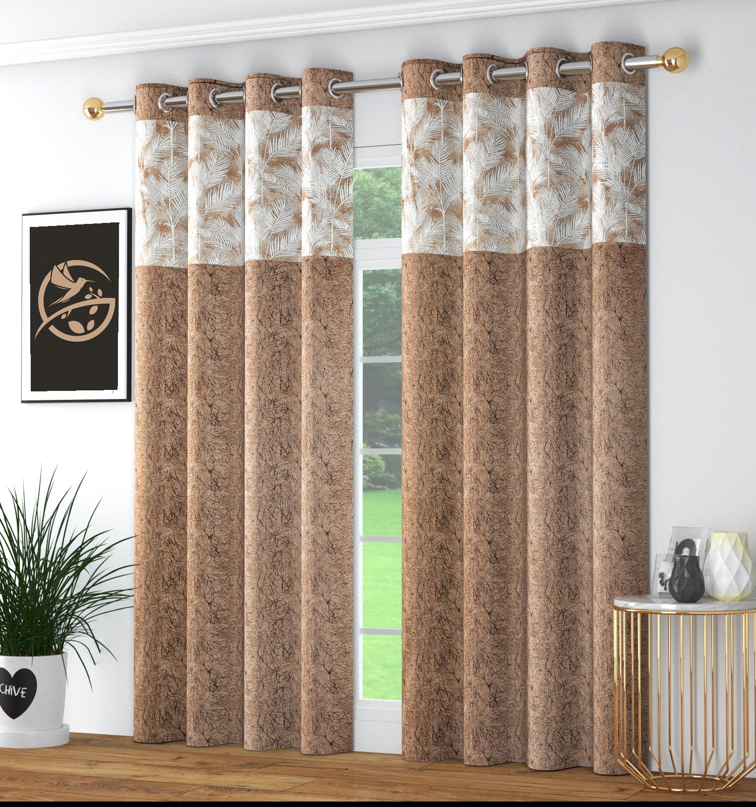 Camrin leaves patch curtains