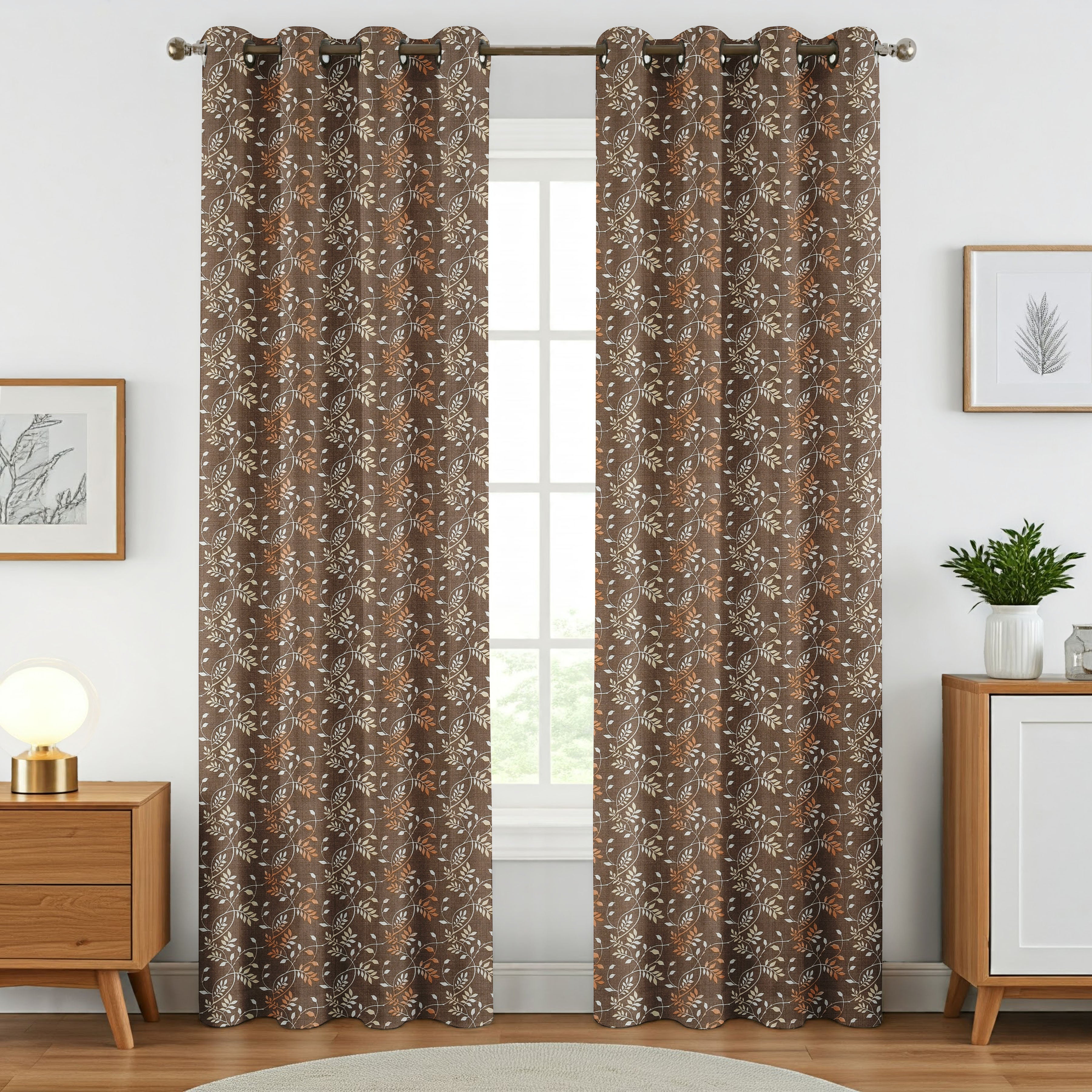 Surbhi Double Neem print curtains