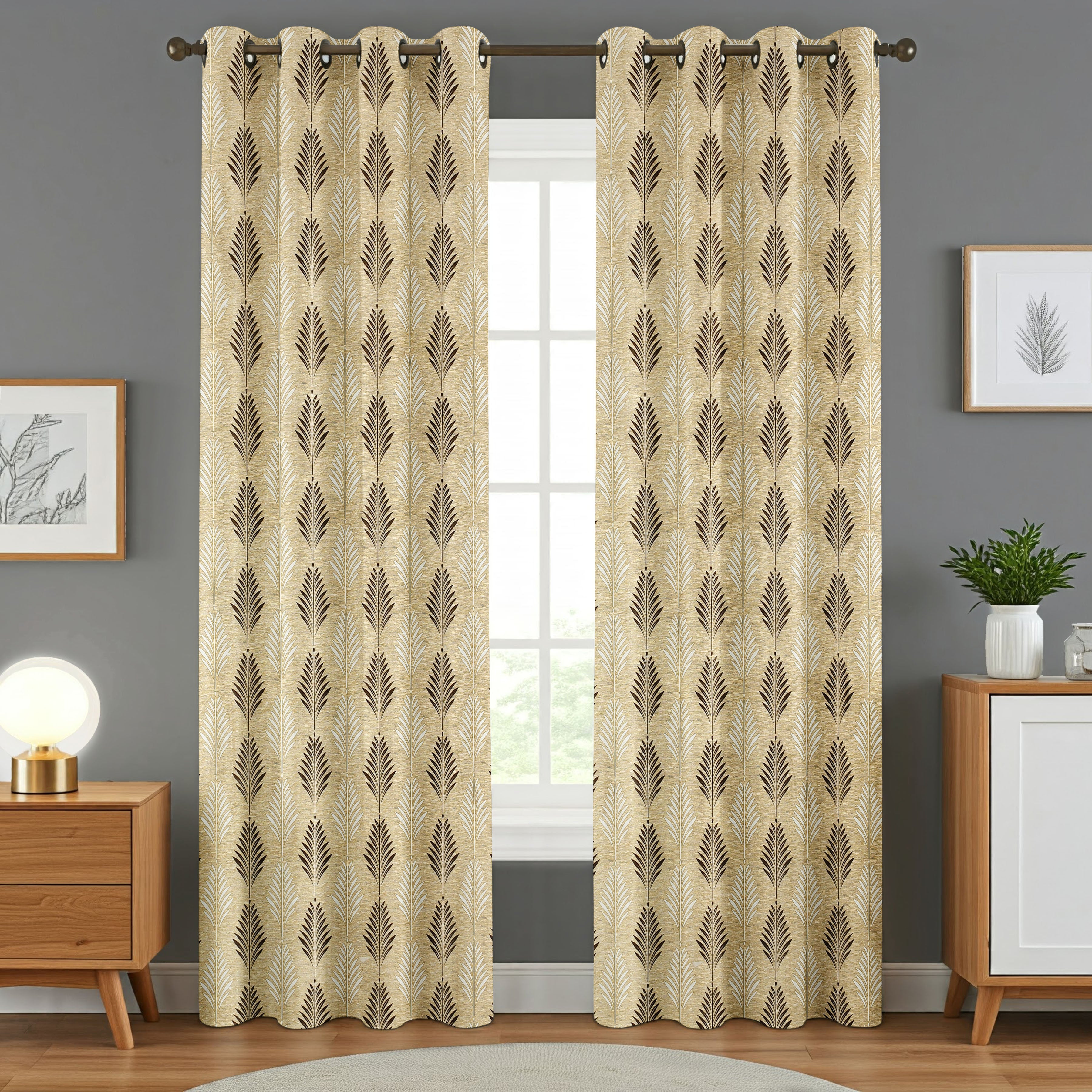 Surbhi Christmas tree print curtains