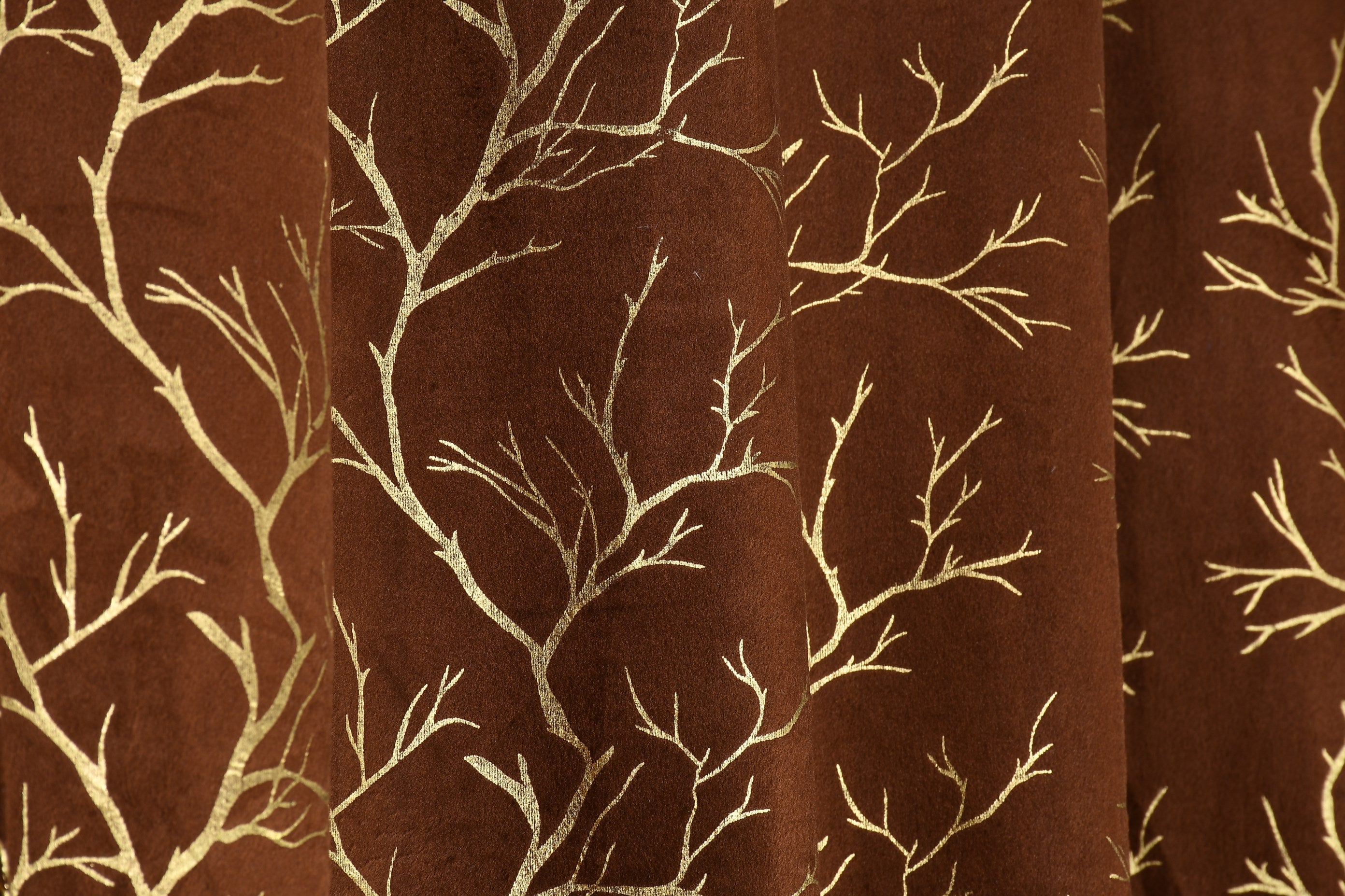 Digital Kart Royal Velvet Foil Branch Curtain