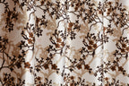 Surbhi SILMILI print curtains in coffee color with floral design from The Digital Kart, showcasing a stylish window dressing.