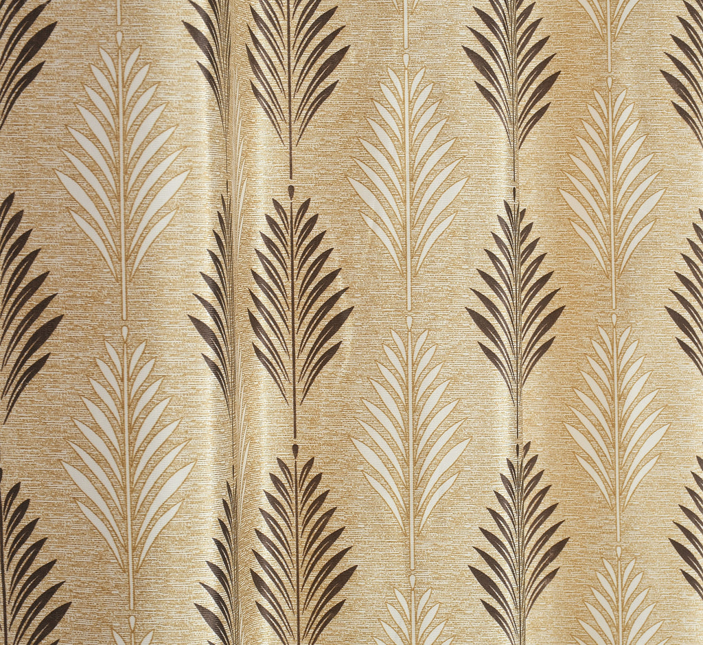 Surbhi Christmas tree print curtains by The Digital Kart featuring festive holiday design in coffee color.