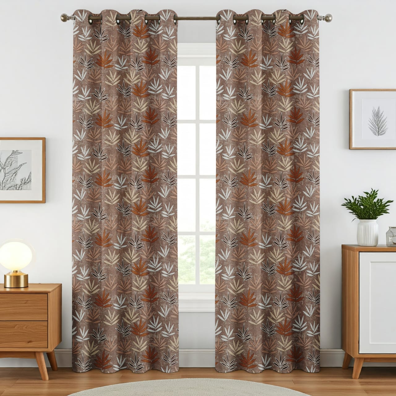 Surbhi Bel Patti Print Curtains