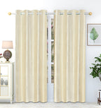 Cream tree punch curtains from The Digital Kart featuring a decorative punched pattern, ideal for adding elegance to any room.