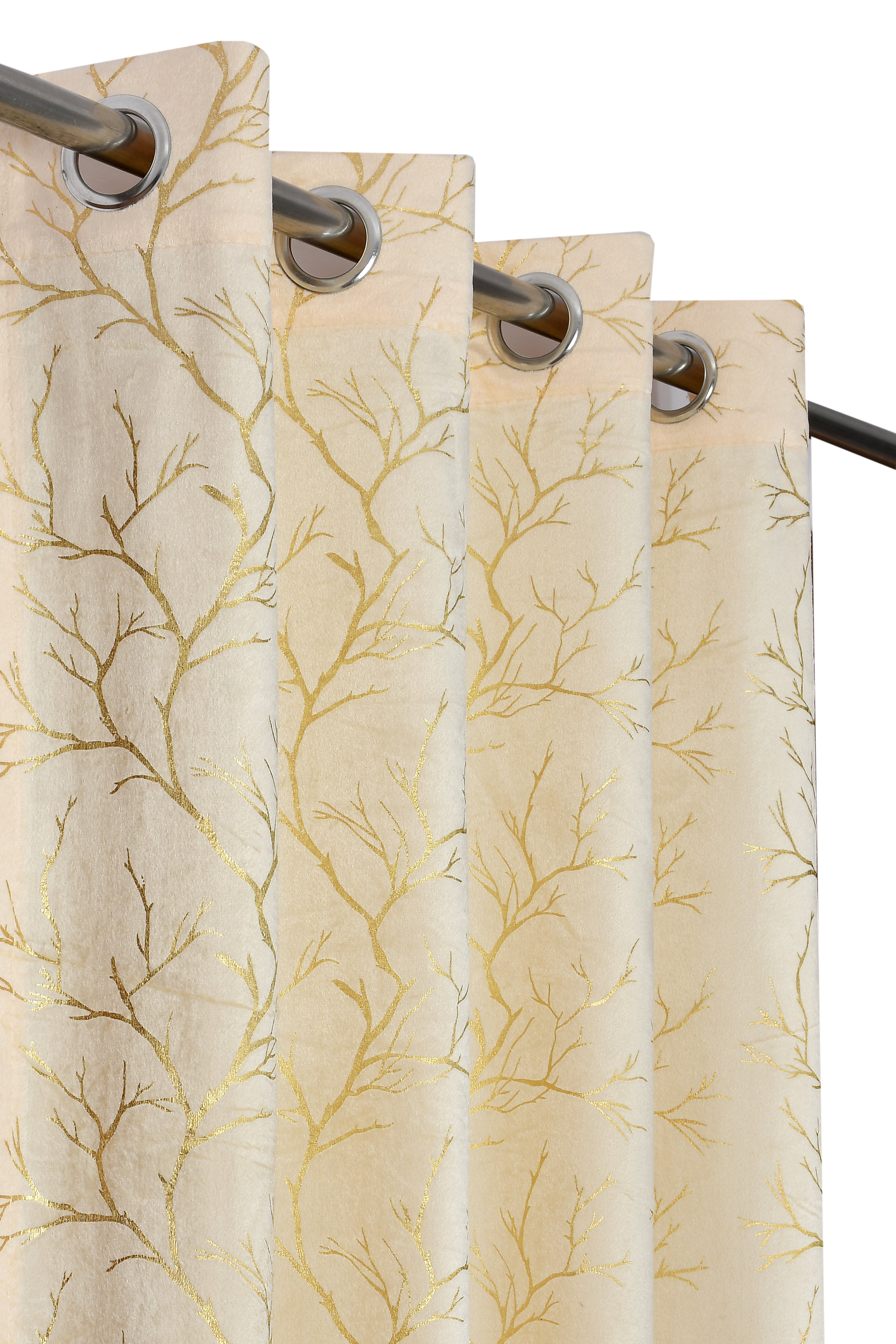 Digital Kart Royal Velvet Foil Branch Curtain