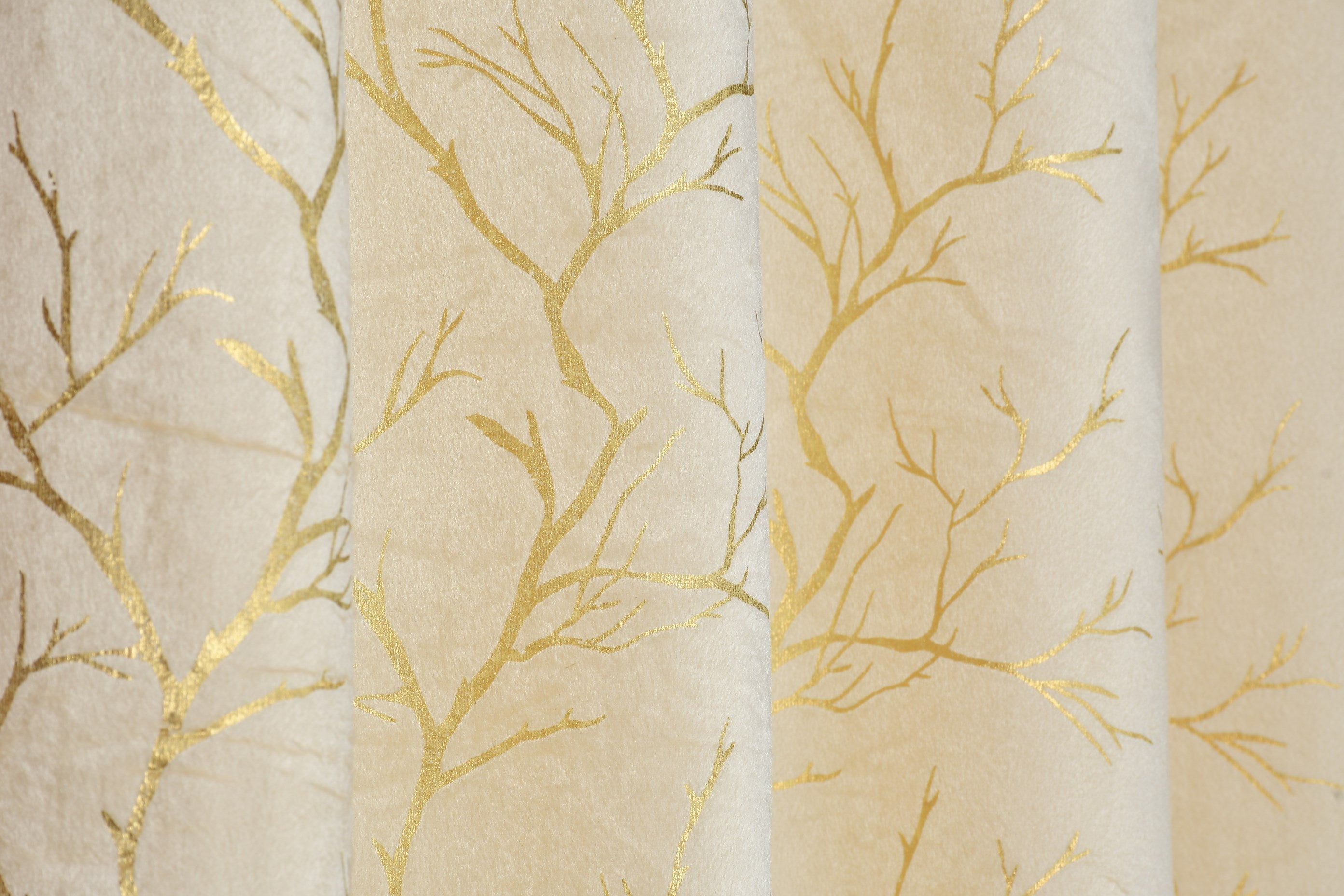 Digital Kart Royal Velvet Foil Branch Curtain