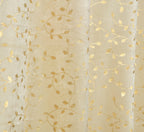 Cream velvet curtains with the Buti foil design from The Digital Kart, showcasing luxurious fabric and elegant window coverage.