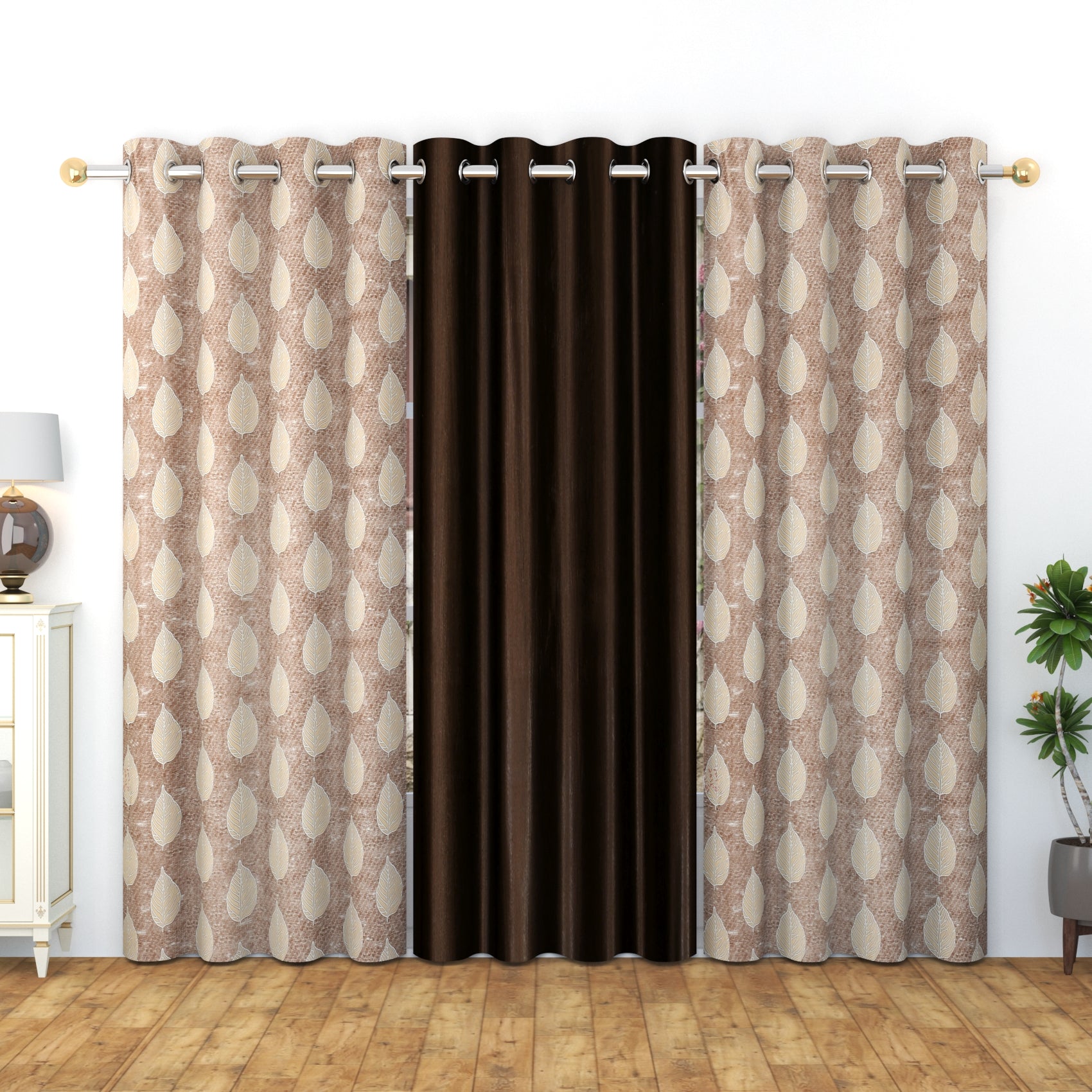 Meta print 3 combo ( 3 pcs ) curtains