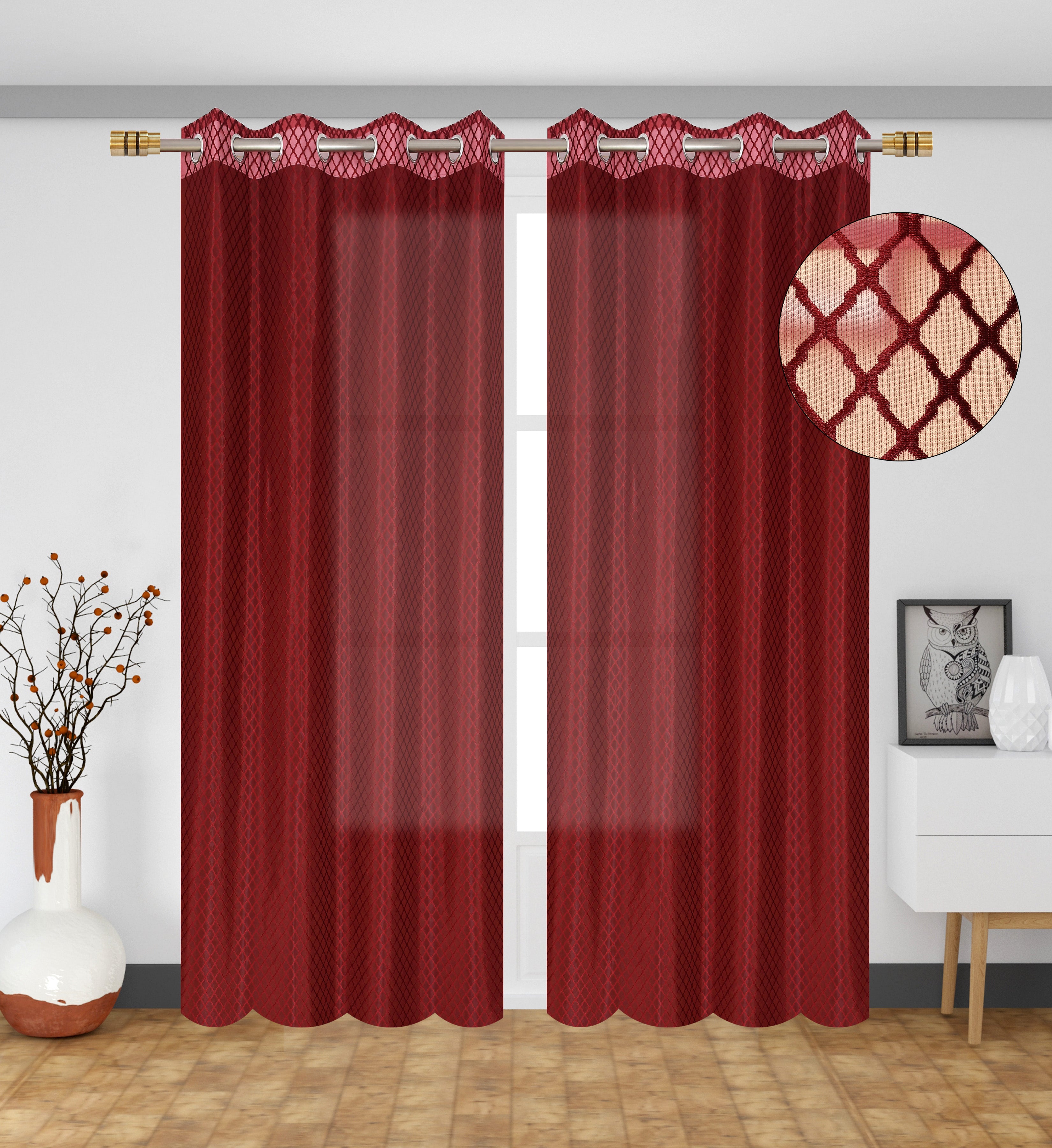 Cross Net curtains