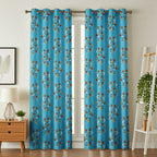 Surbhi Guldasta print curtains from The Digital Kart featuring vibrant floral design and colorful patterns for window decoration.