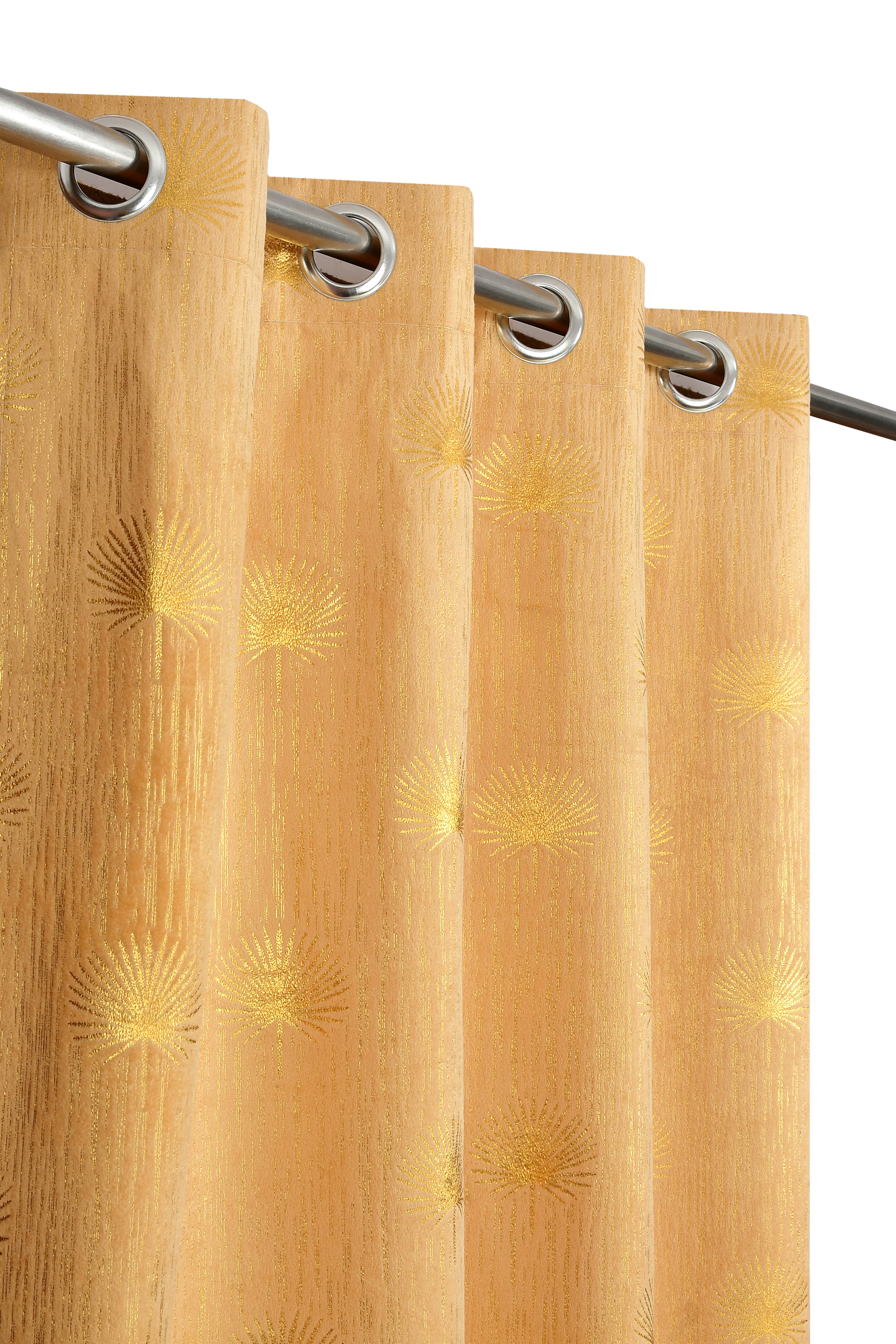 Velvet Curtain Foil jhadu print