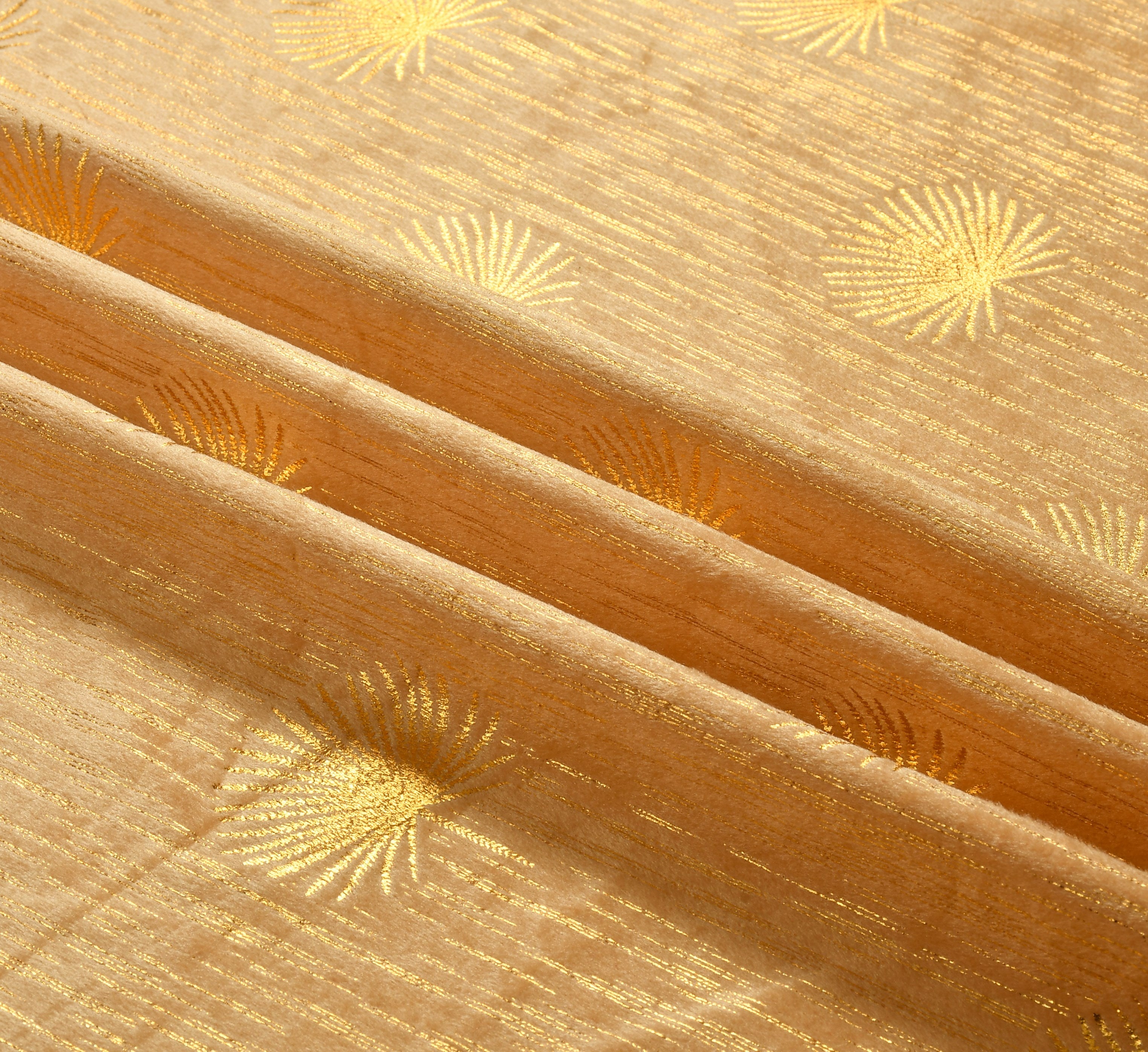 Velvet Curtain Foil jhadu print