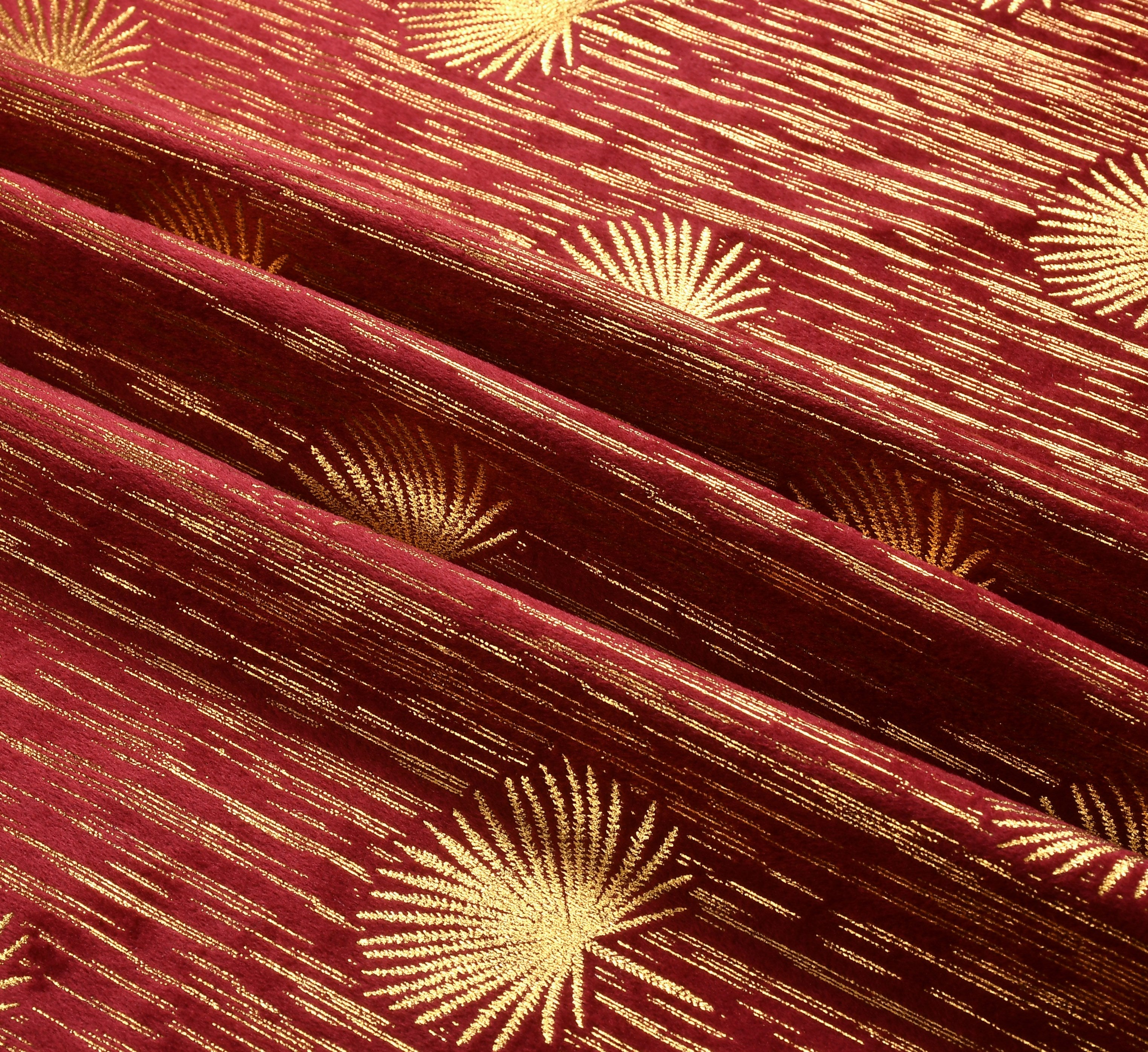 Velvet Curtain Foil jhadu print