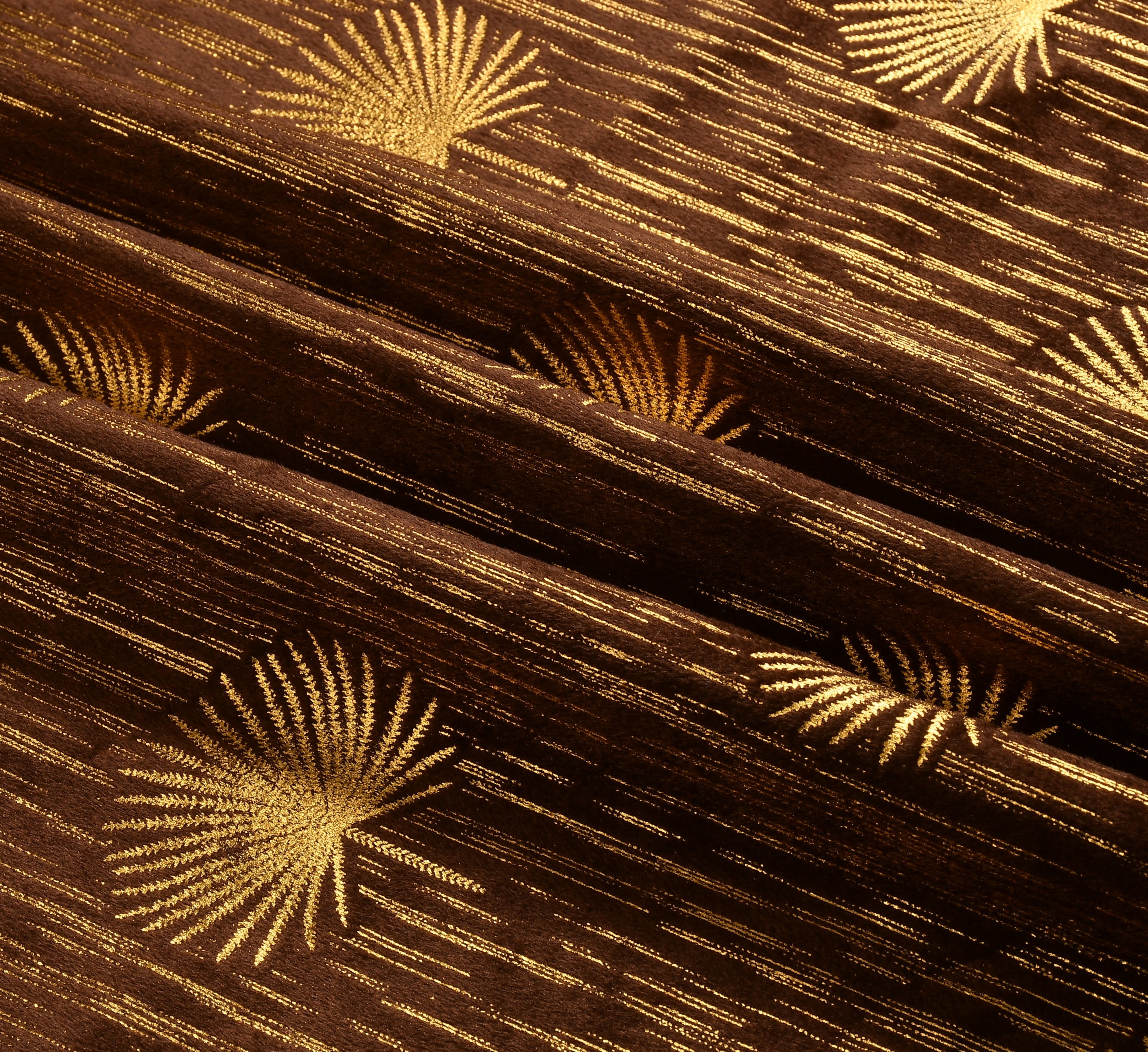 Velvet Curtain Foil jhadu print