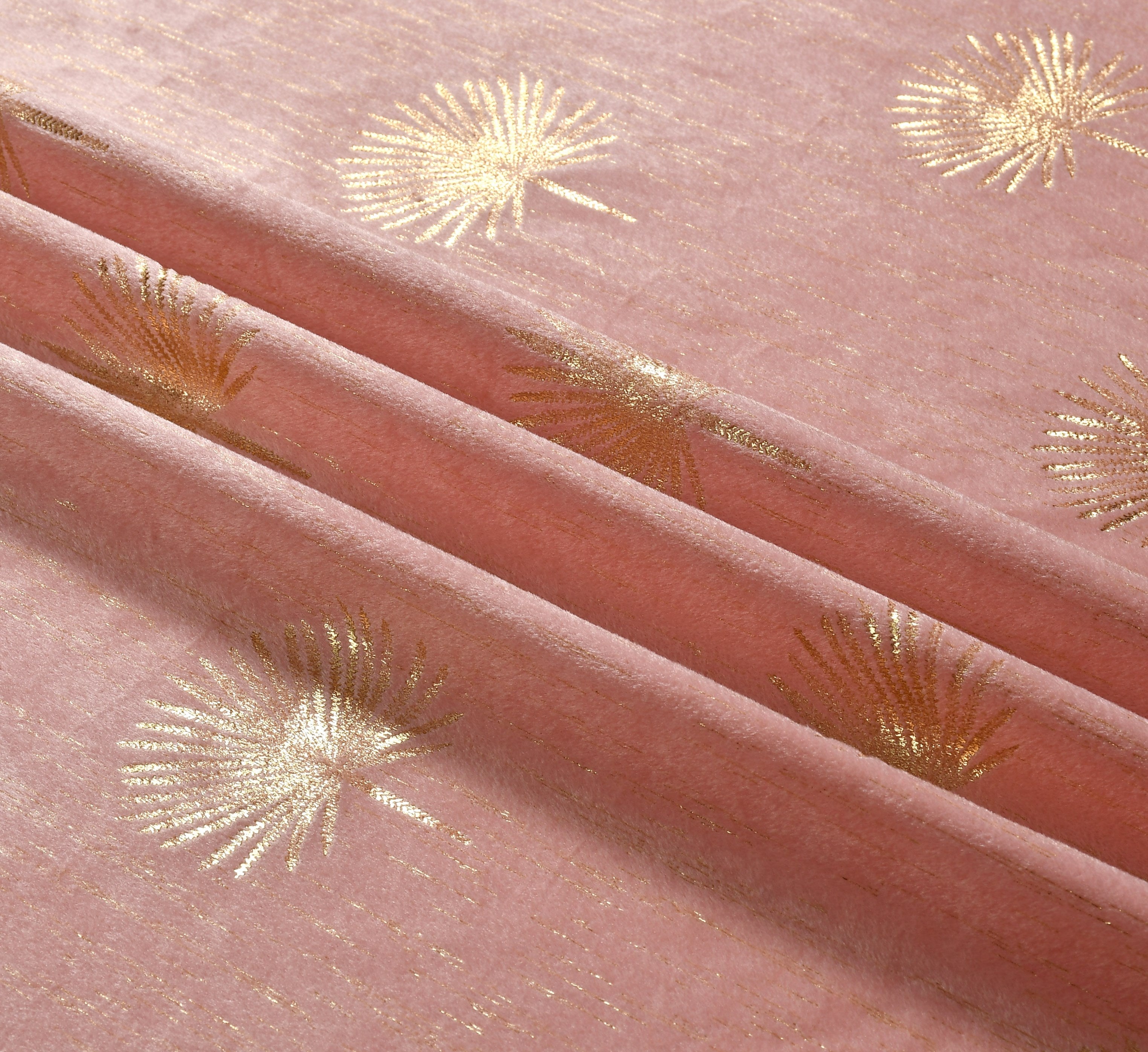 Velvet Curtain Foil jhadu print