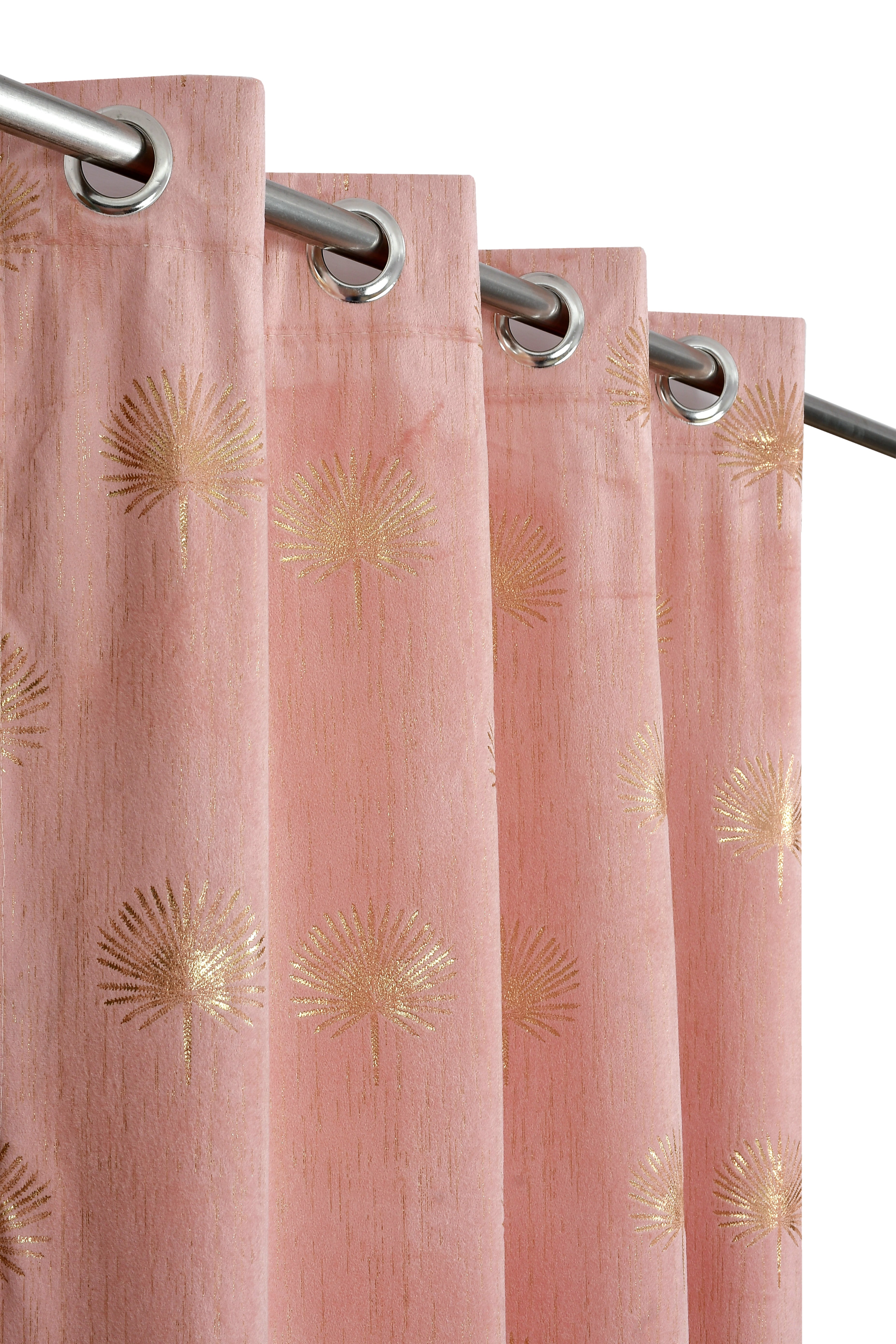 Velvet Curtain Foil jhadu print