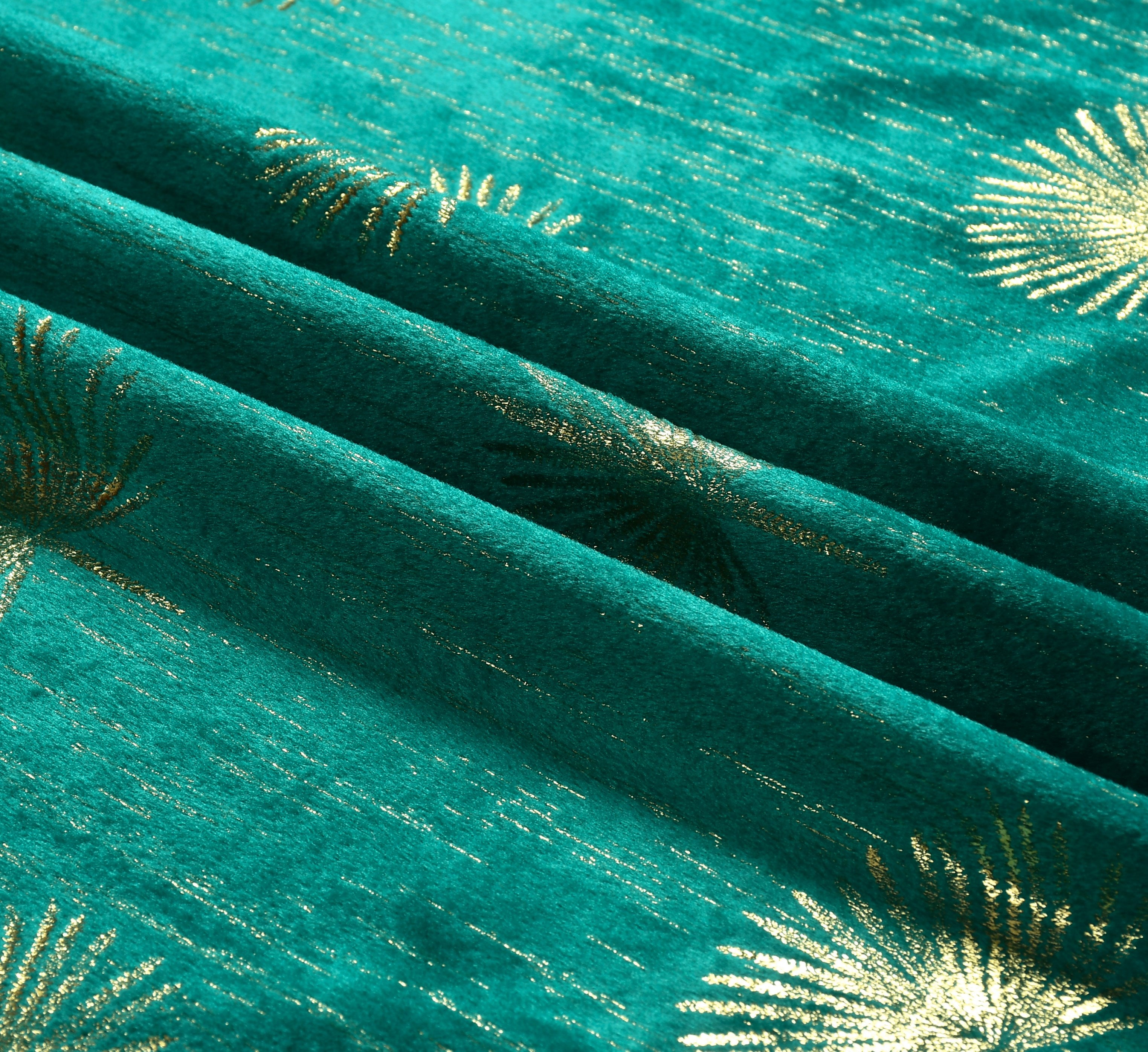 Velvet Curtain Foil jhadu print