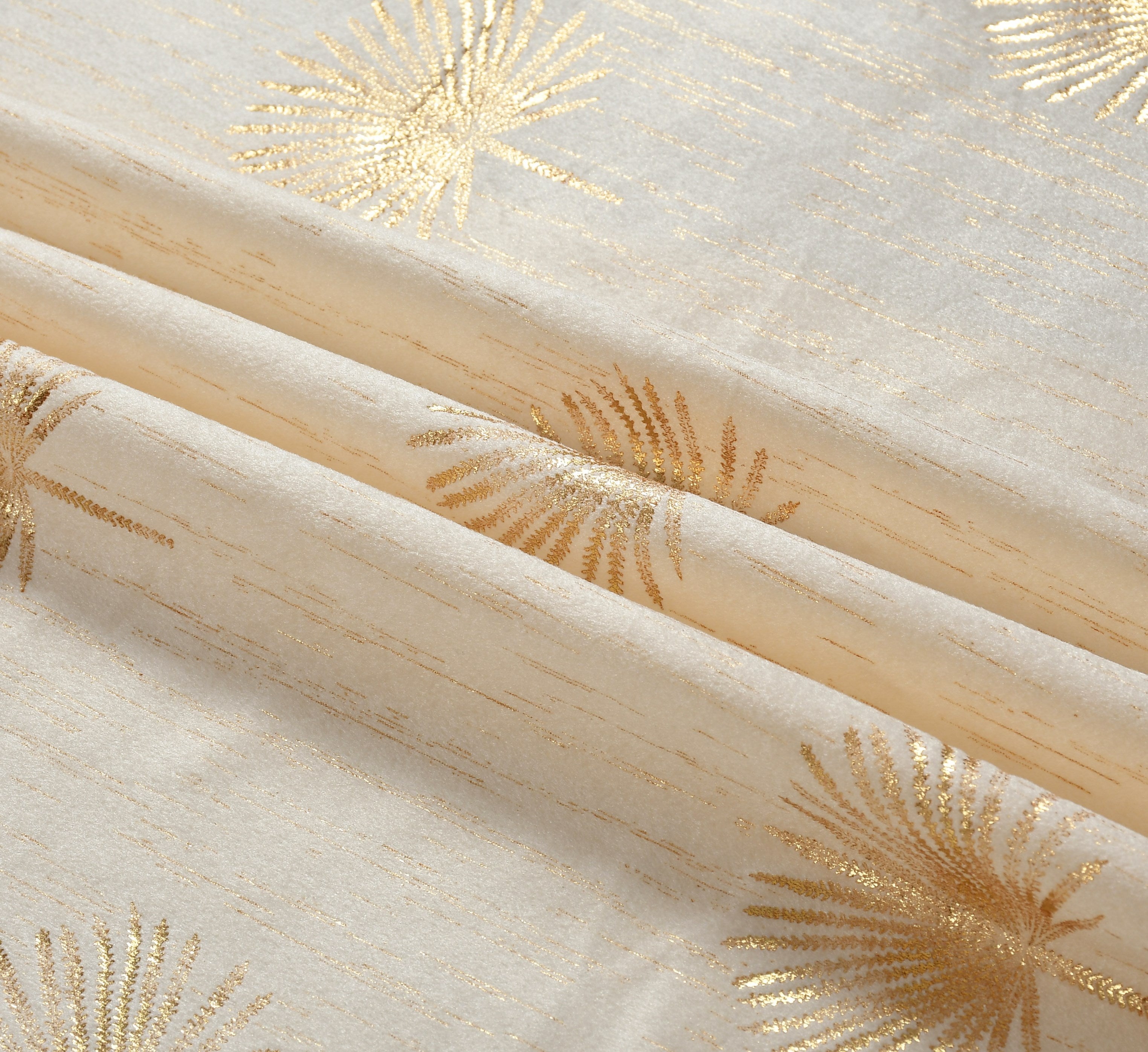 Velvet Curtain Foil jhadu print