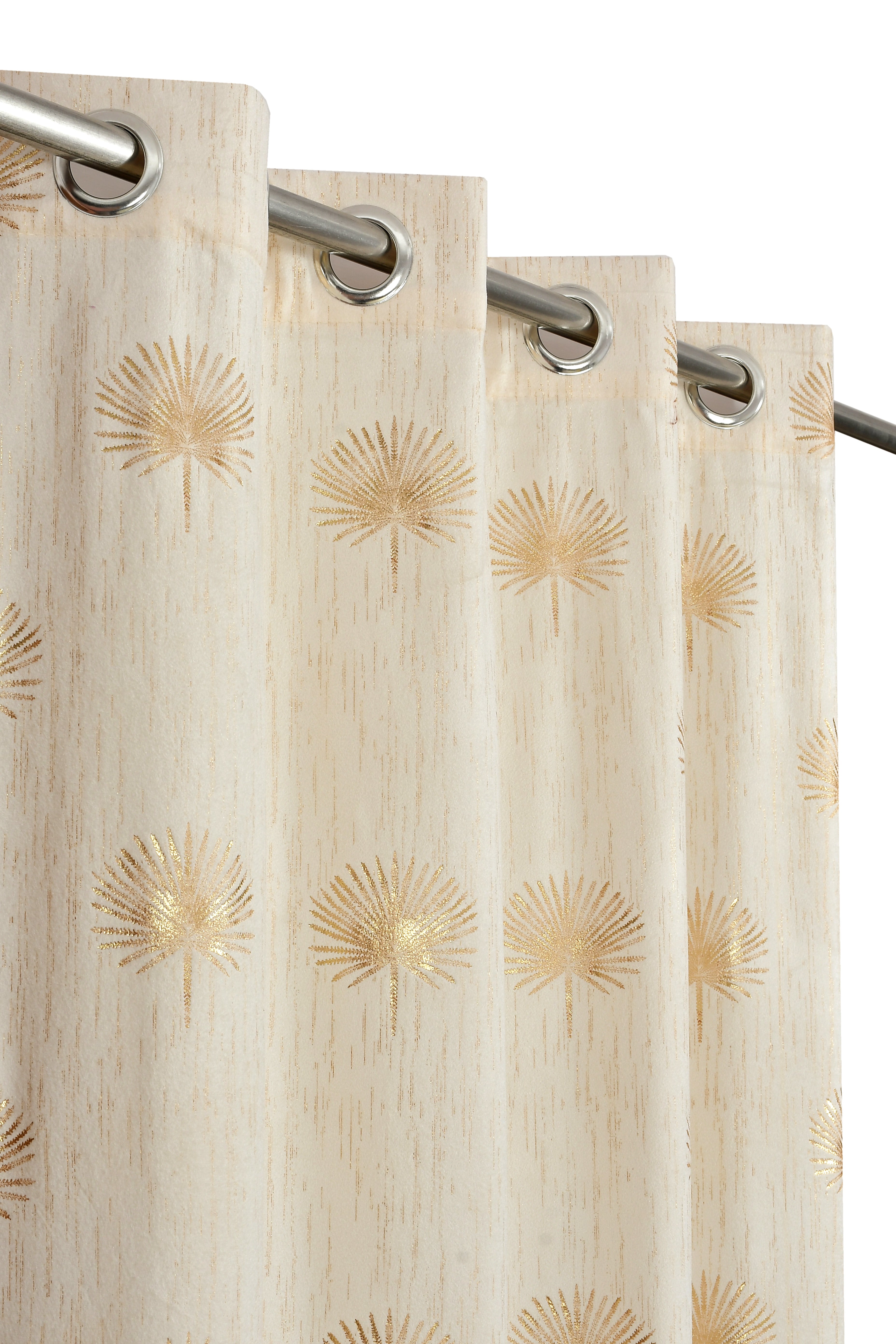 Velvet Curtain Foil jhadu print