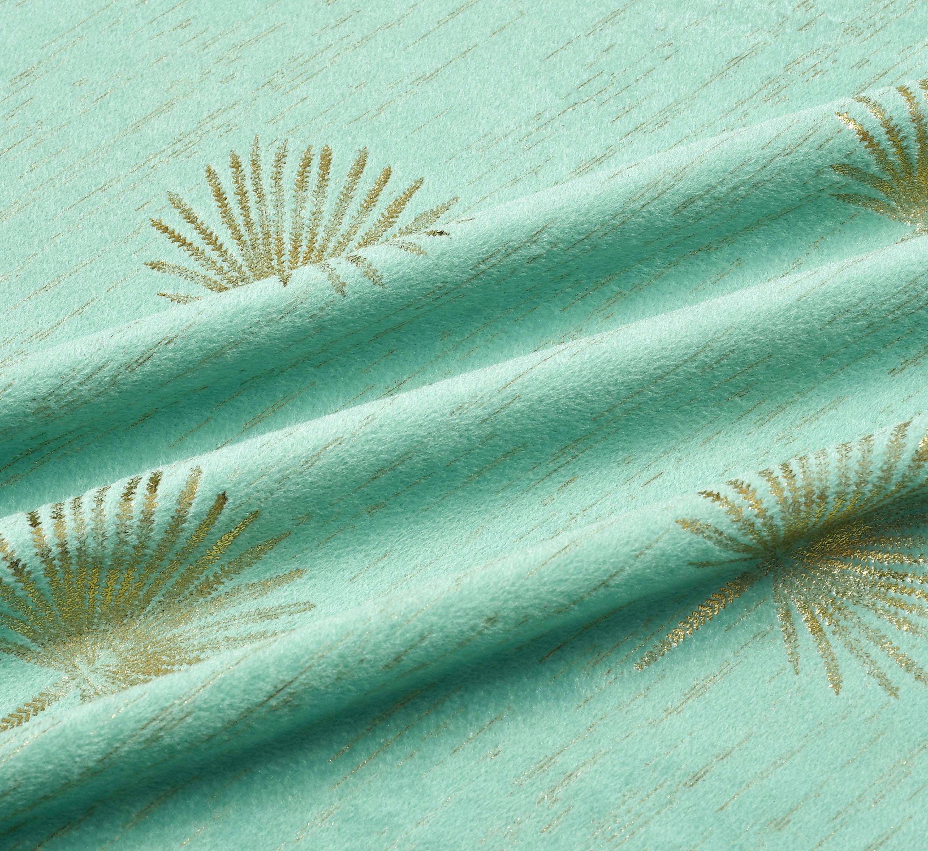 Velvet Curtain Foil jhadu print