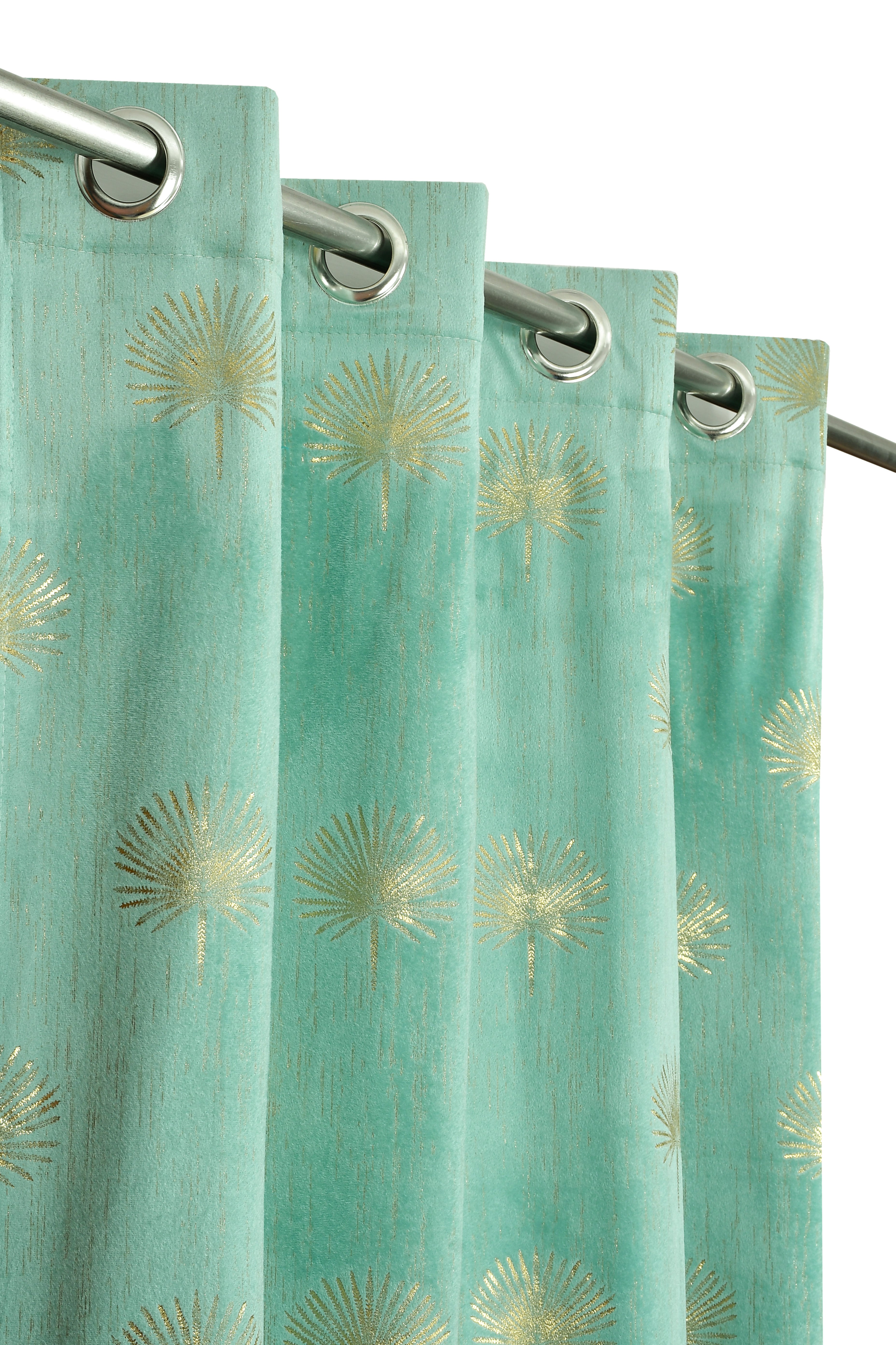Velvet Curtain Foil jhadu print