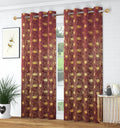 Velvet Curtain Foil jhadu print