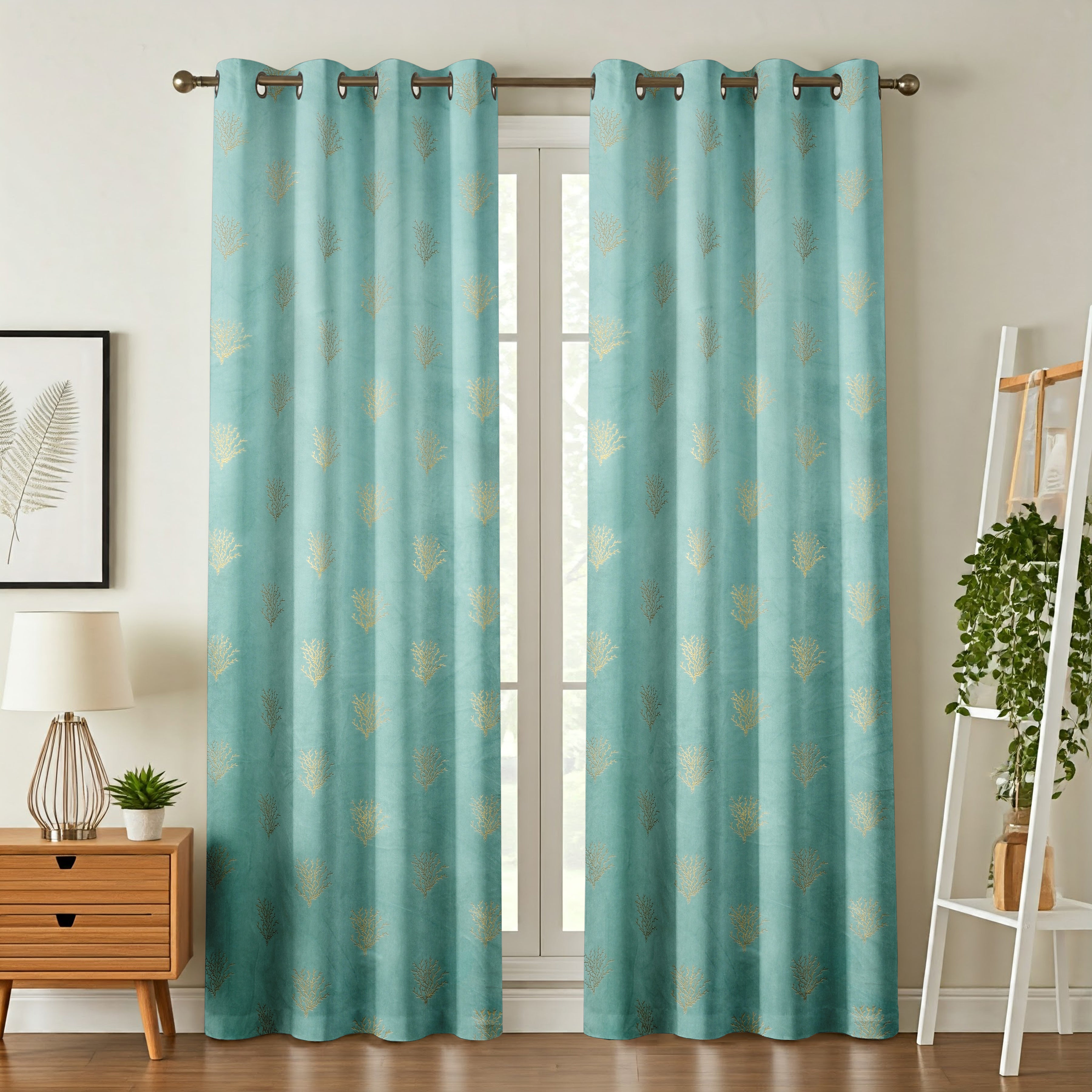 Velvet Curtains With Regal Foil