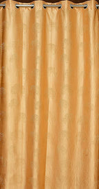 Gold tree punch curtains from The Digital Kart featuring a stylish tree punch pattern on fabric window curtains.