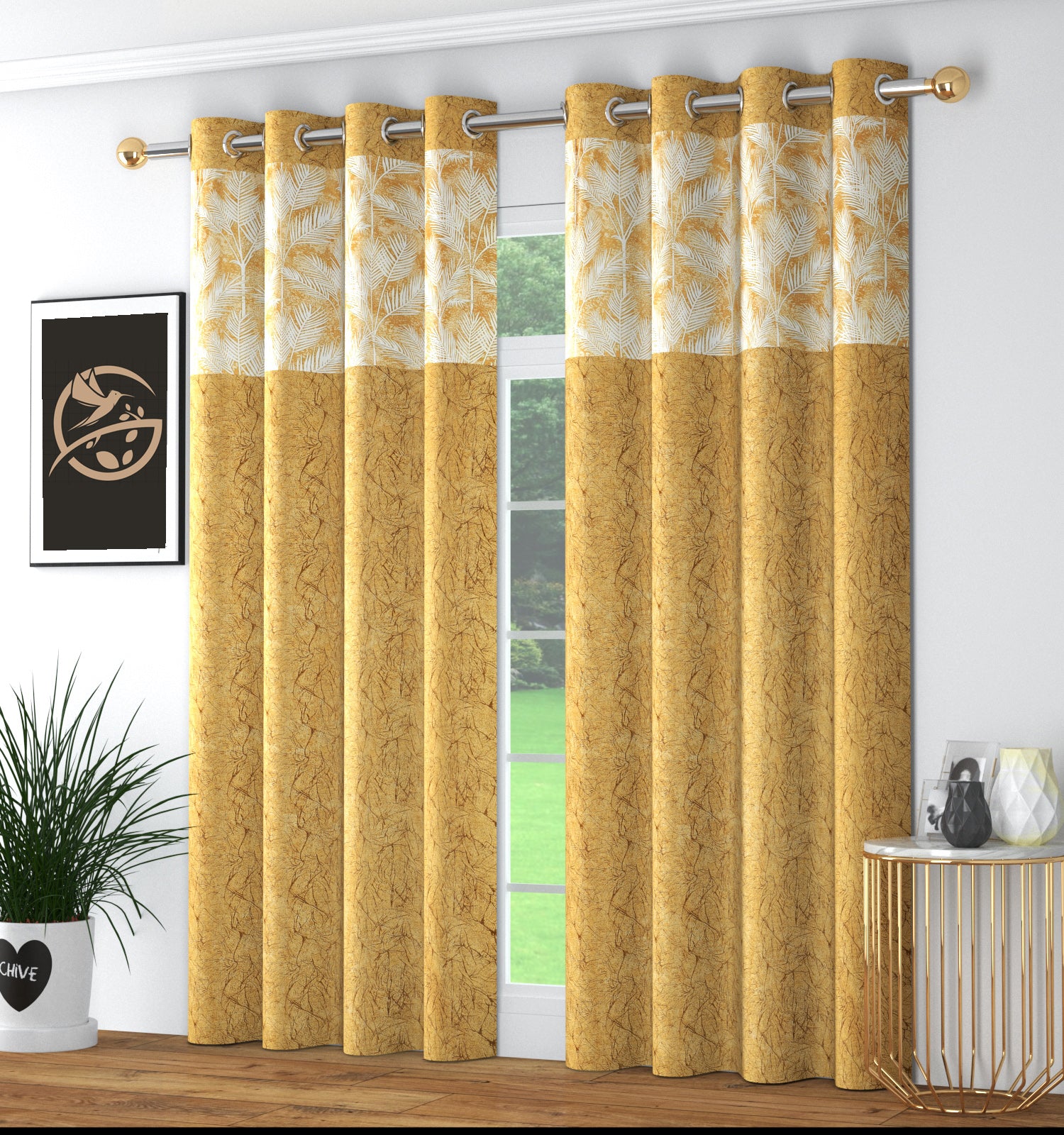 Camrin leaves patch curtains