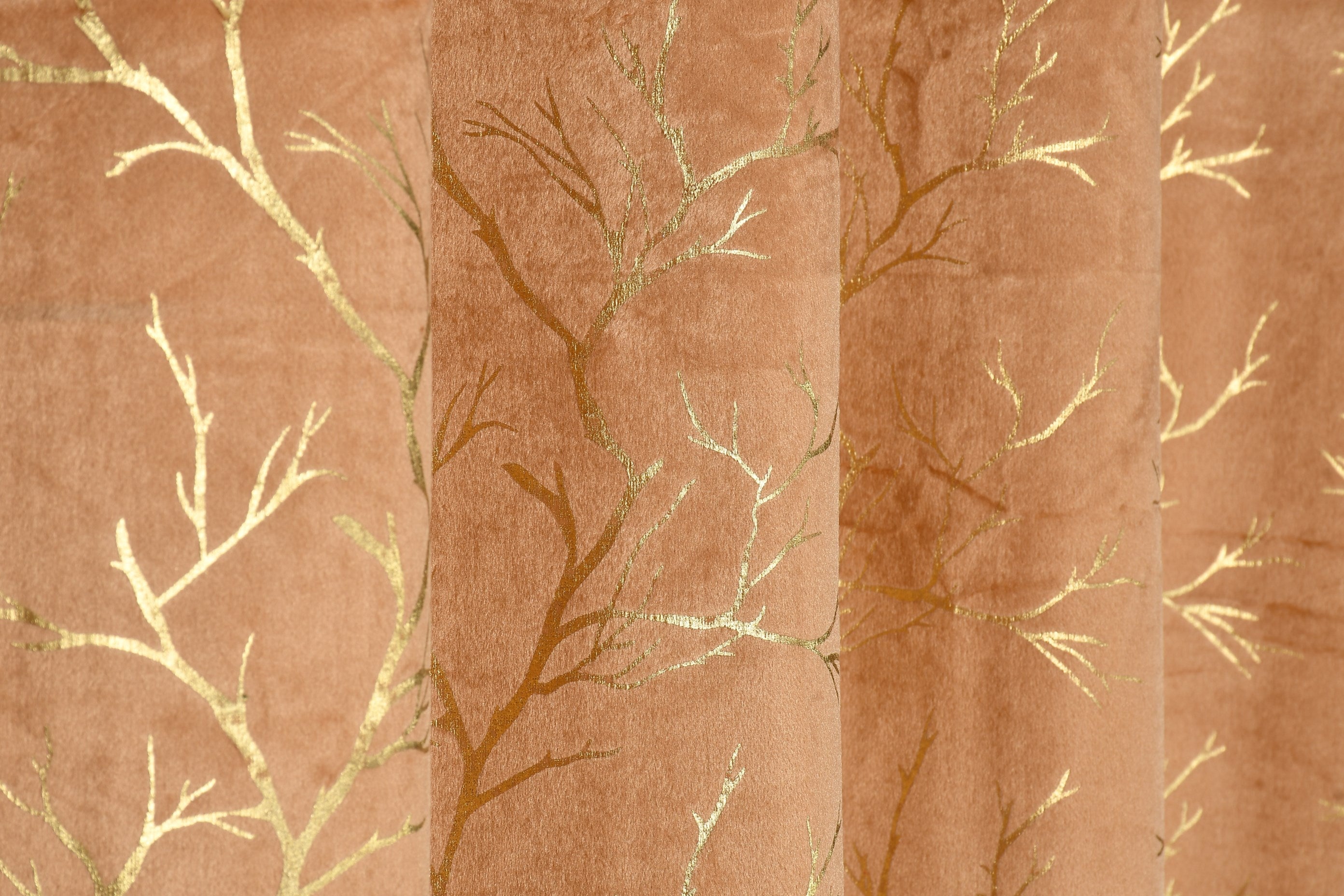 Digital Kart Royal Velvet Foil Branch Curtain