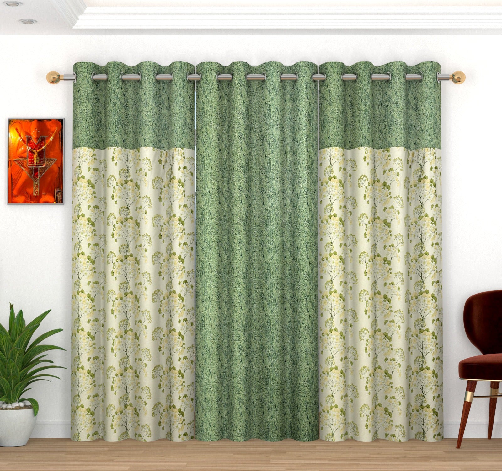 Camrin patch Rainbow umbrella curtains combo (3pcs)