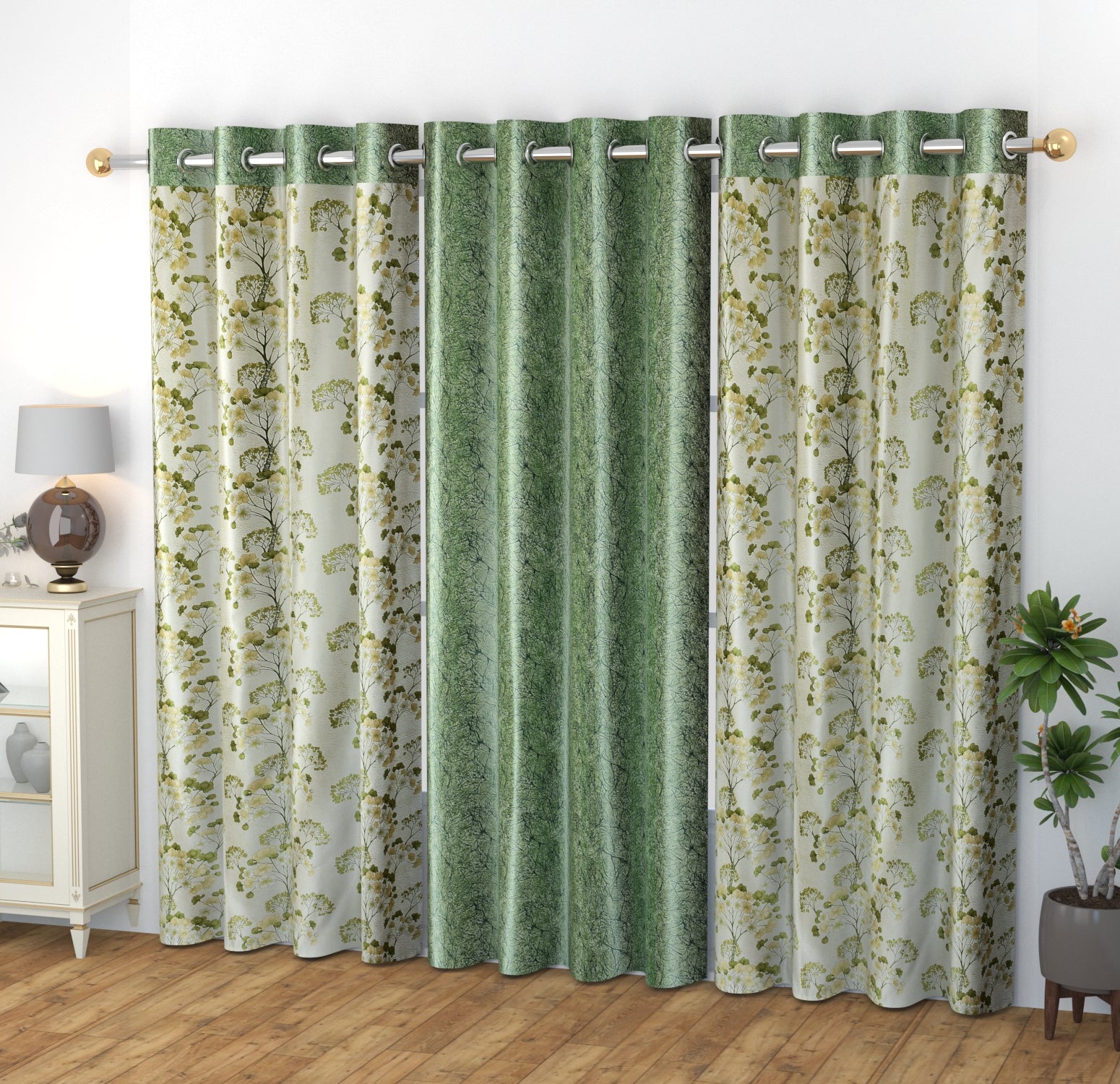 Camrin patch Umbrella patti curtains combo ( 3pcs)