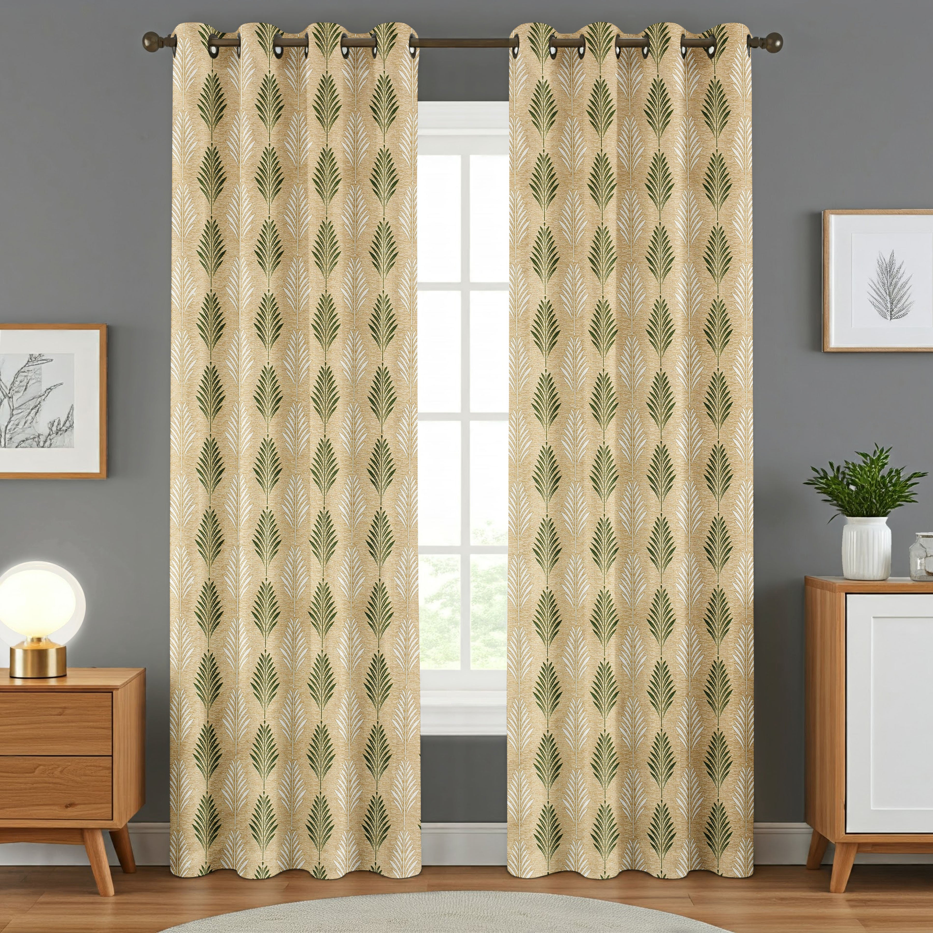 Surbhi Christmas tree print curtains