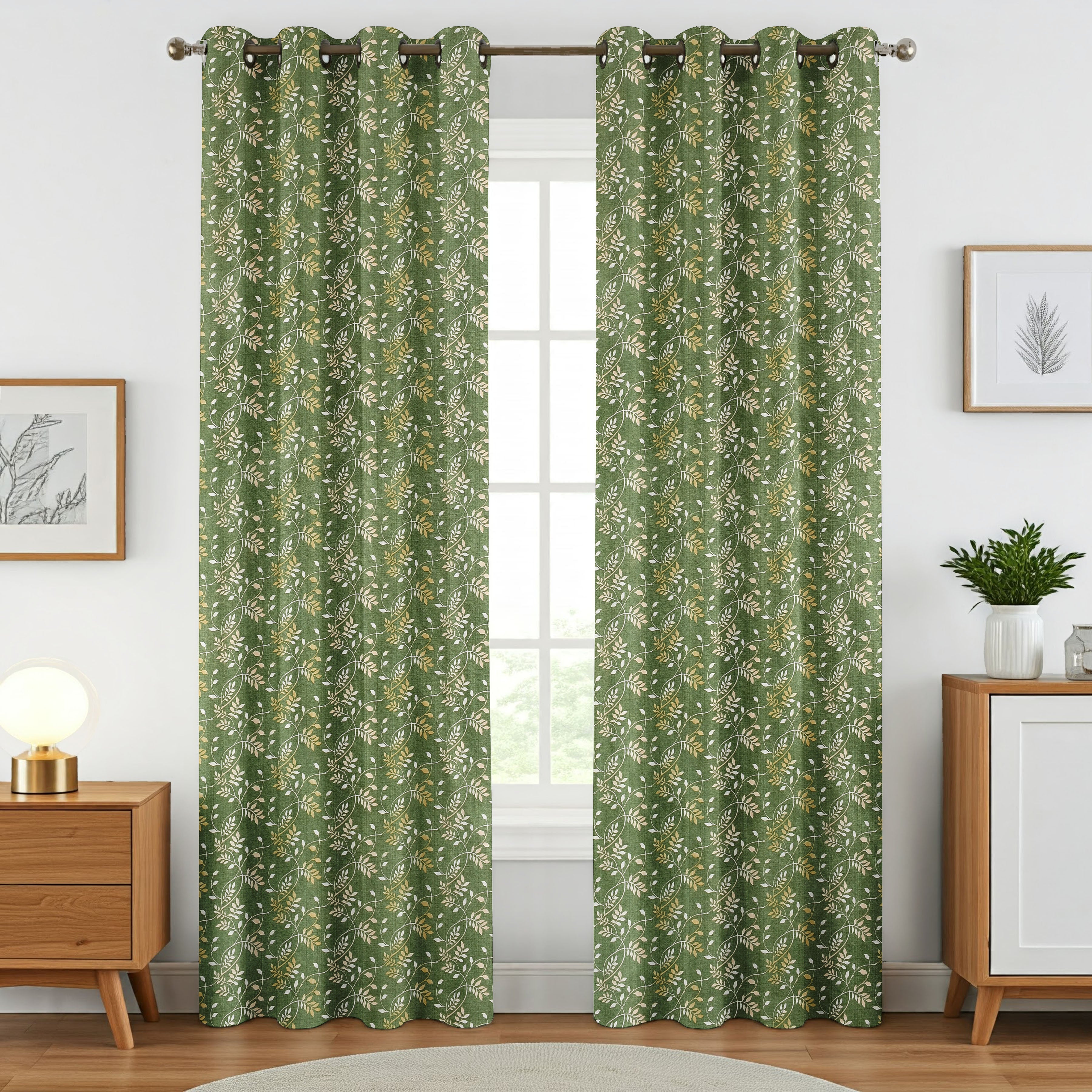 Surbhi Double Neem print curtains