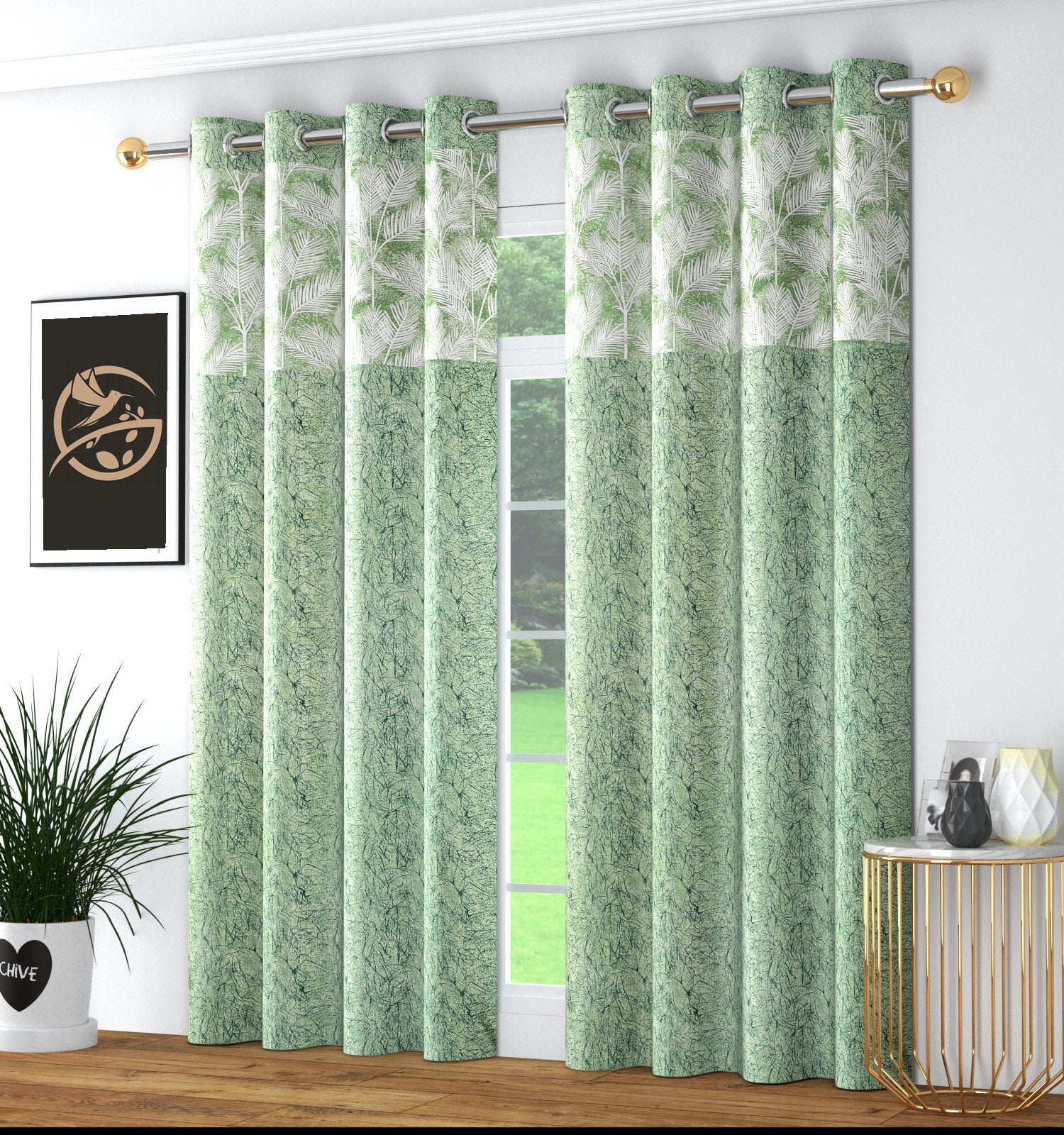 Camrin leaves patch curtains