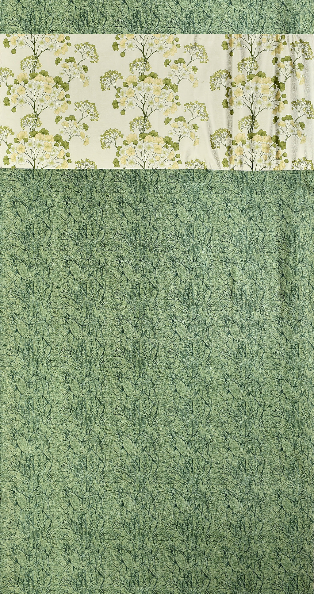 Green Camrin patch umbrella curtain featuring a vibrant umbrella design, ideal for adding a decorative touch to window treatments.