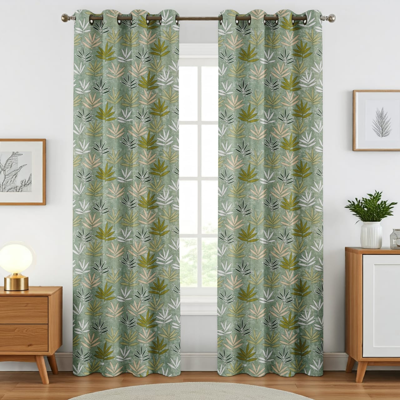Surbhi Bel Patti Print Curtains