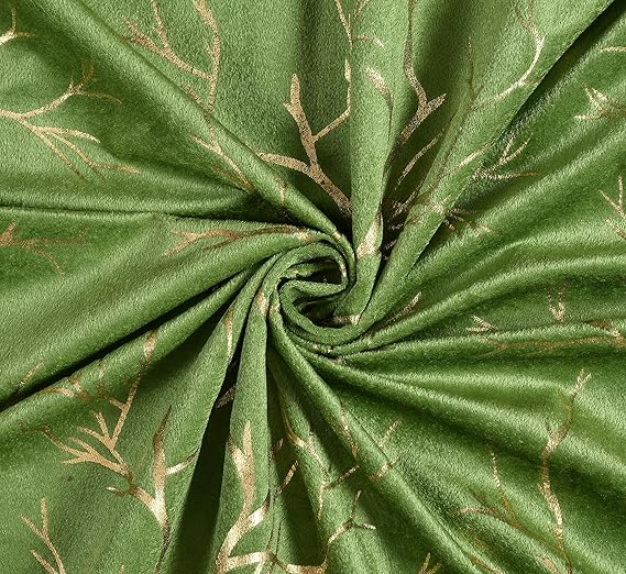 Digital Kart Royal Velvet Foil Branch Curtain