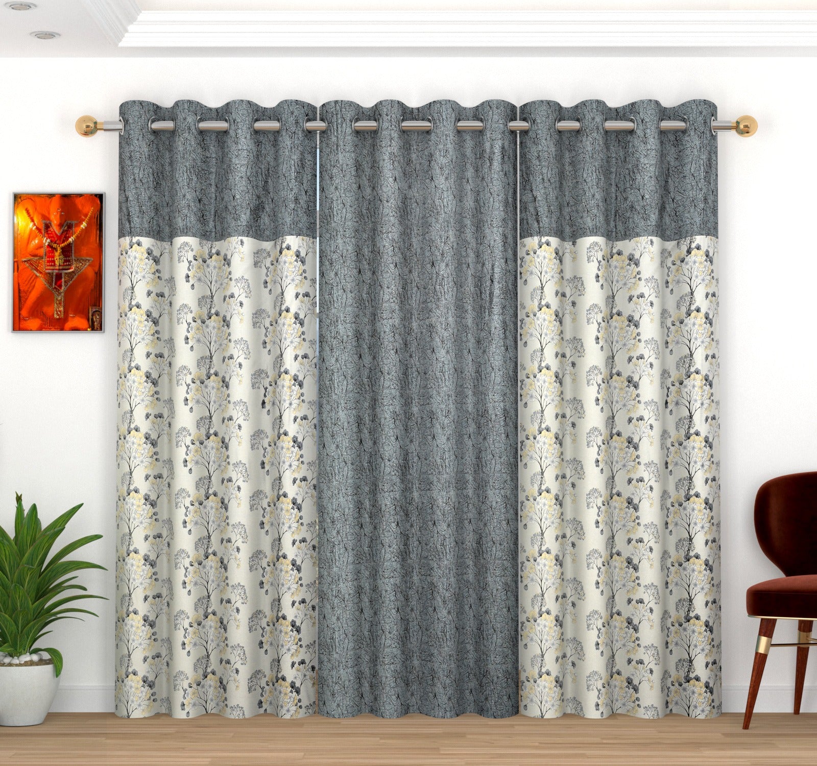 Camrin patch Rainbow umbrella curtains combo (3pcs)