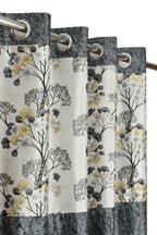 Grey Camrin patch umbrella curtain from The Digital Kart showing fabric details and umbrella pattern design.