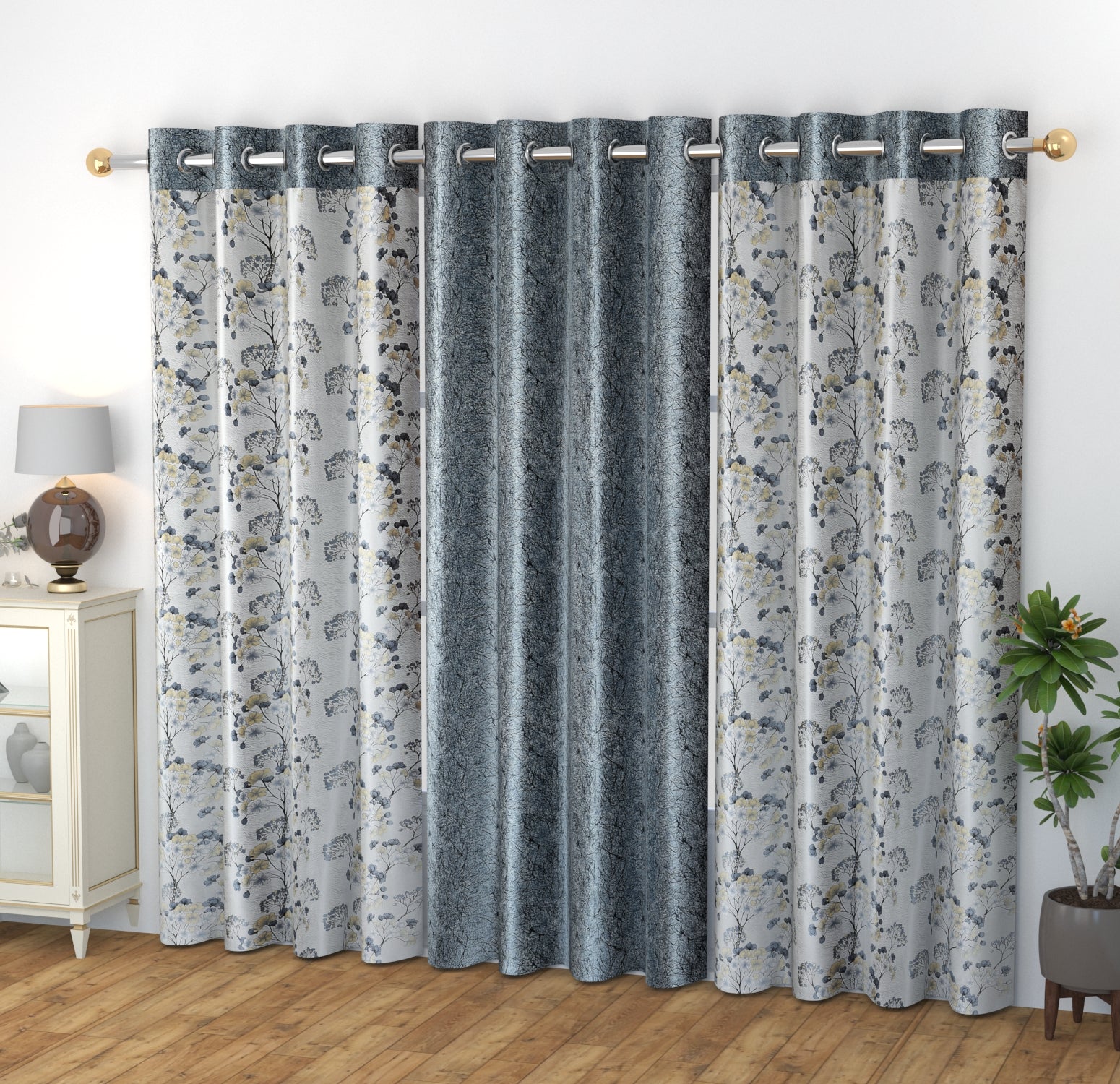 Camrin patch Umbrella patti curtains combo ( 3pcs)