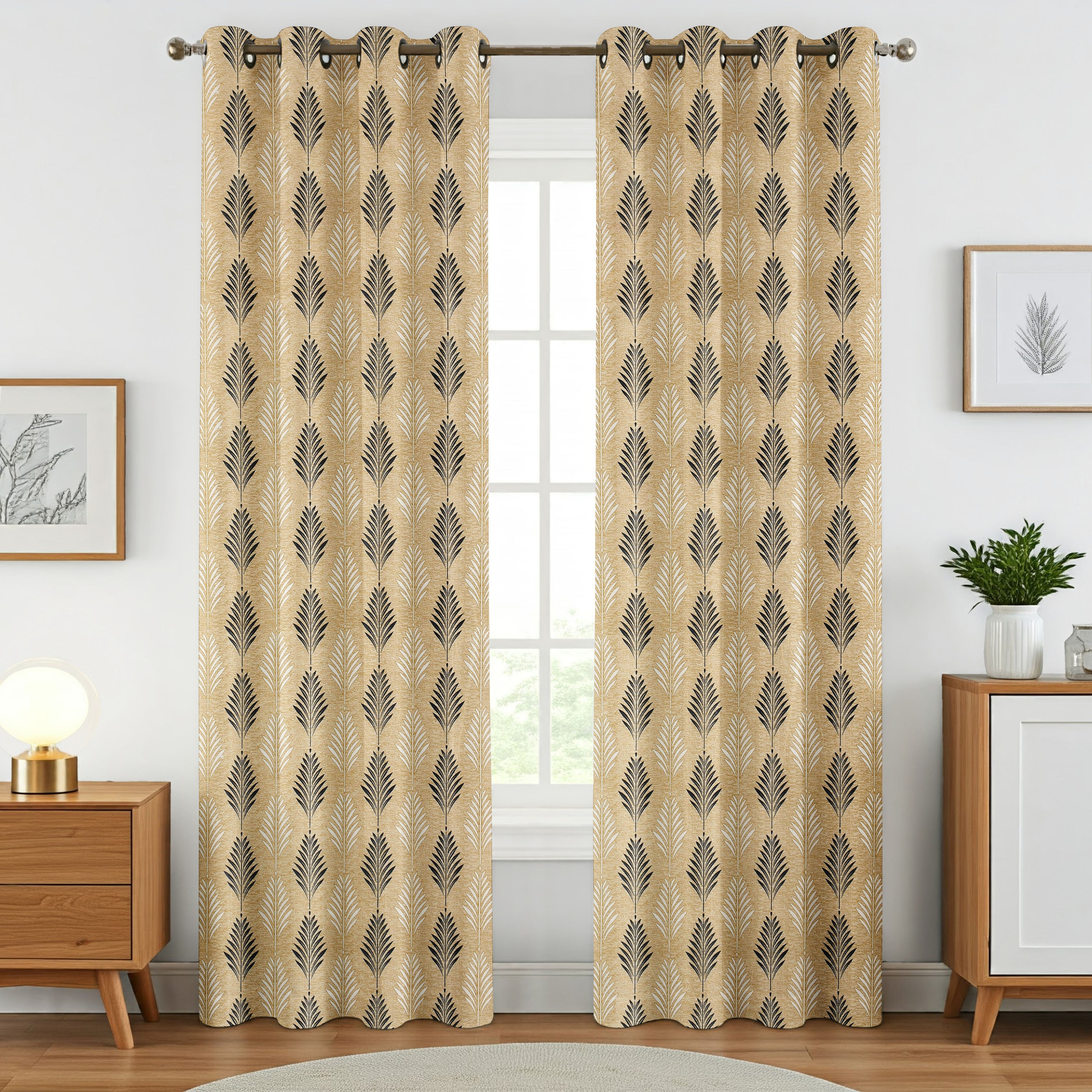 Surbhi Christmas tree print curtains
